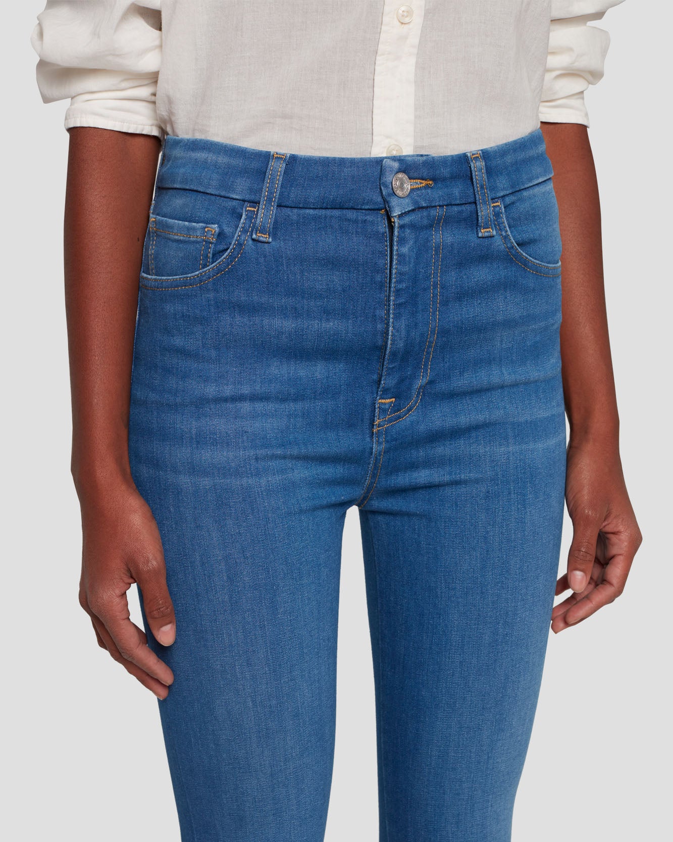 No Filter Ultra High Rise Ankle Skinny in Mazete