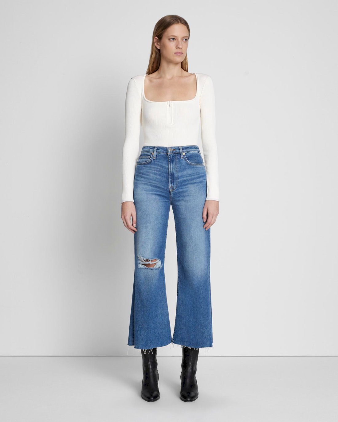 Luxe Vintage Ultra High Rise Cropped Jo in Lyme