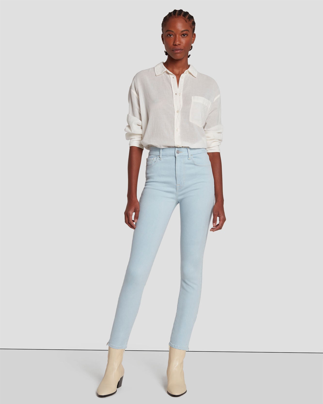 No Filter Ultra High Rise Ankle Skinny in Peretti
