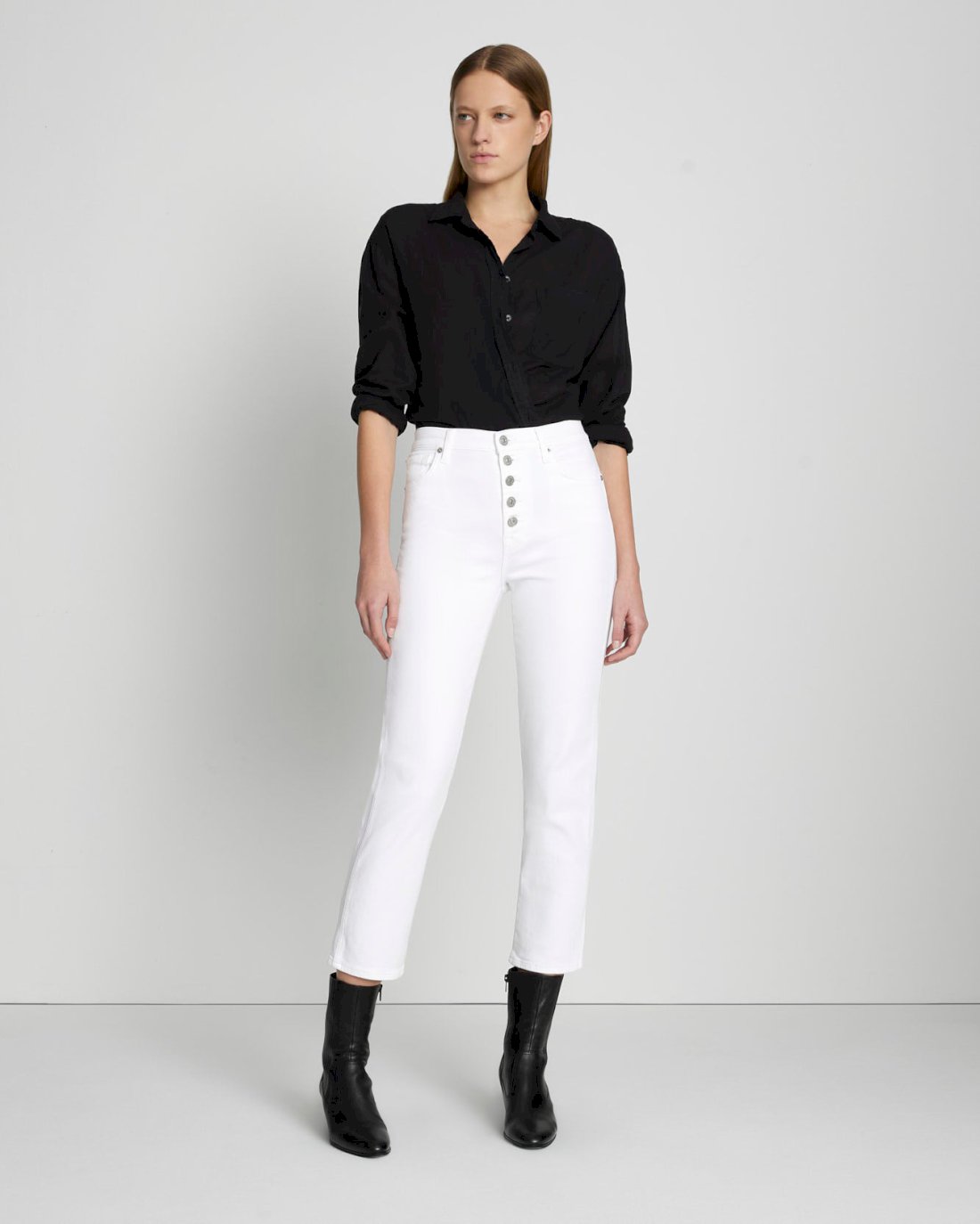 Luxe Vintage High Waist Cropped Straight in Soleil