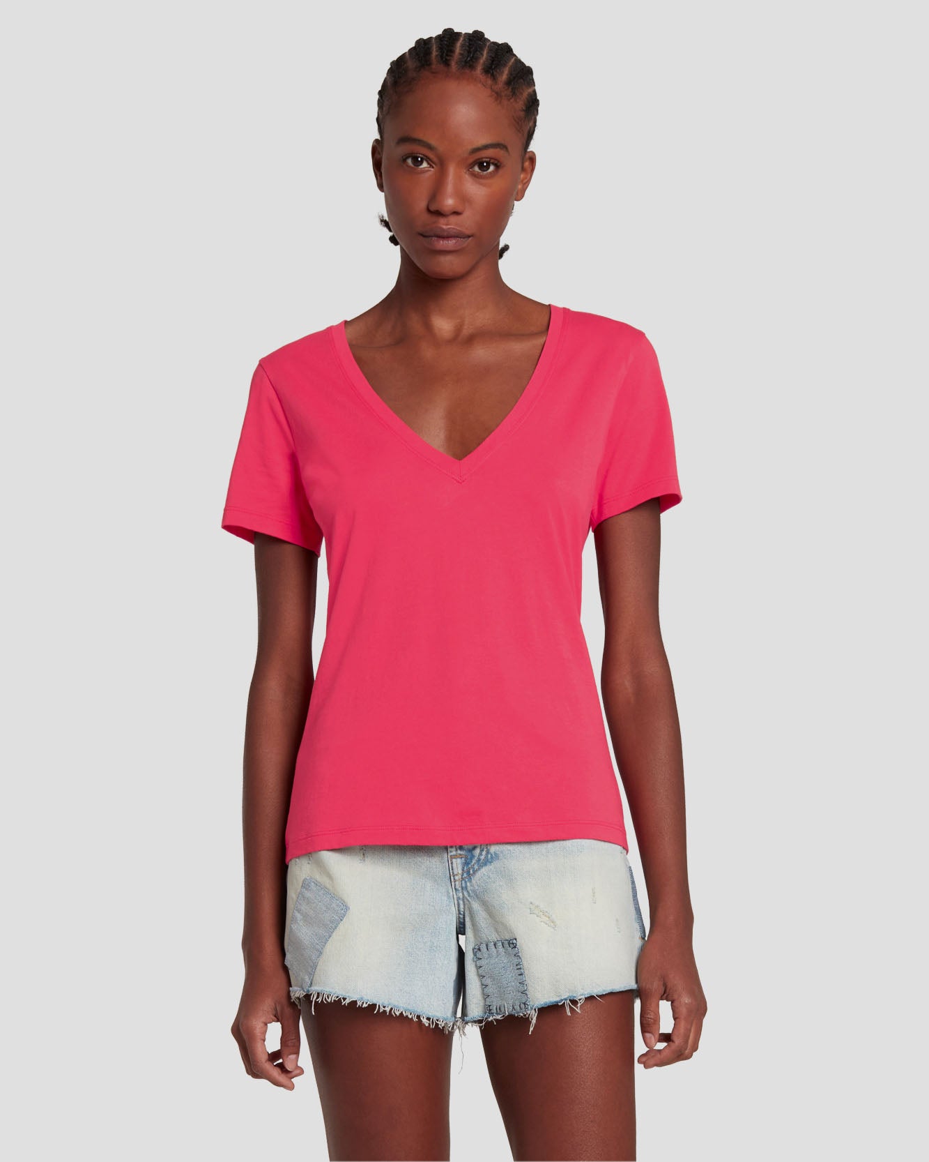 Easy V-Neck in Geranium
