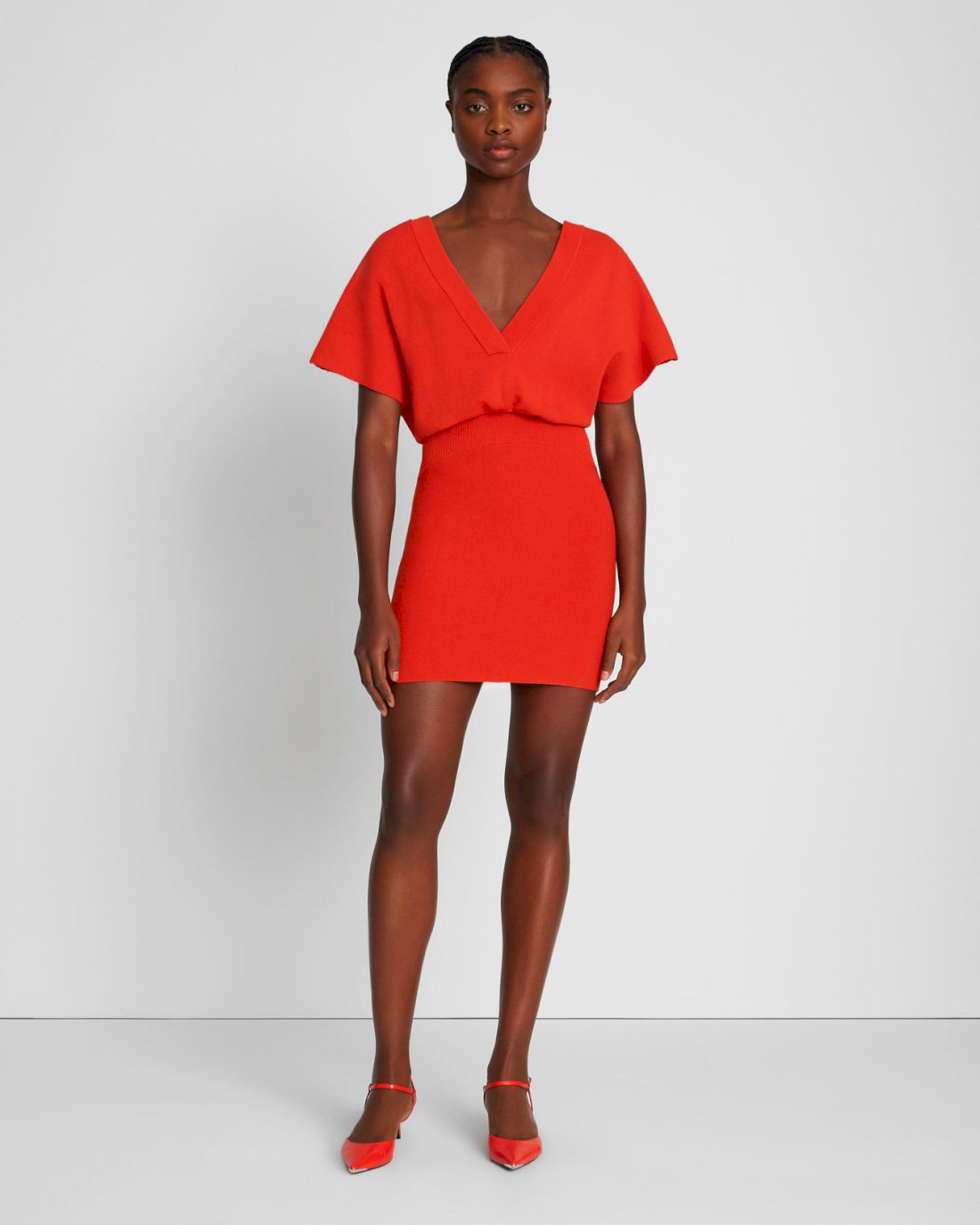 Knit Dolman Sleeve Bodycon Dress in Koi