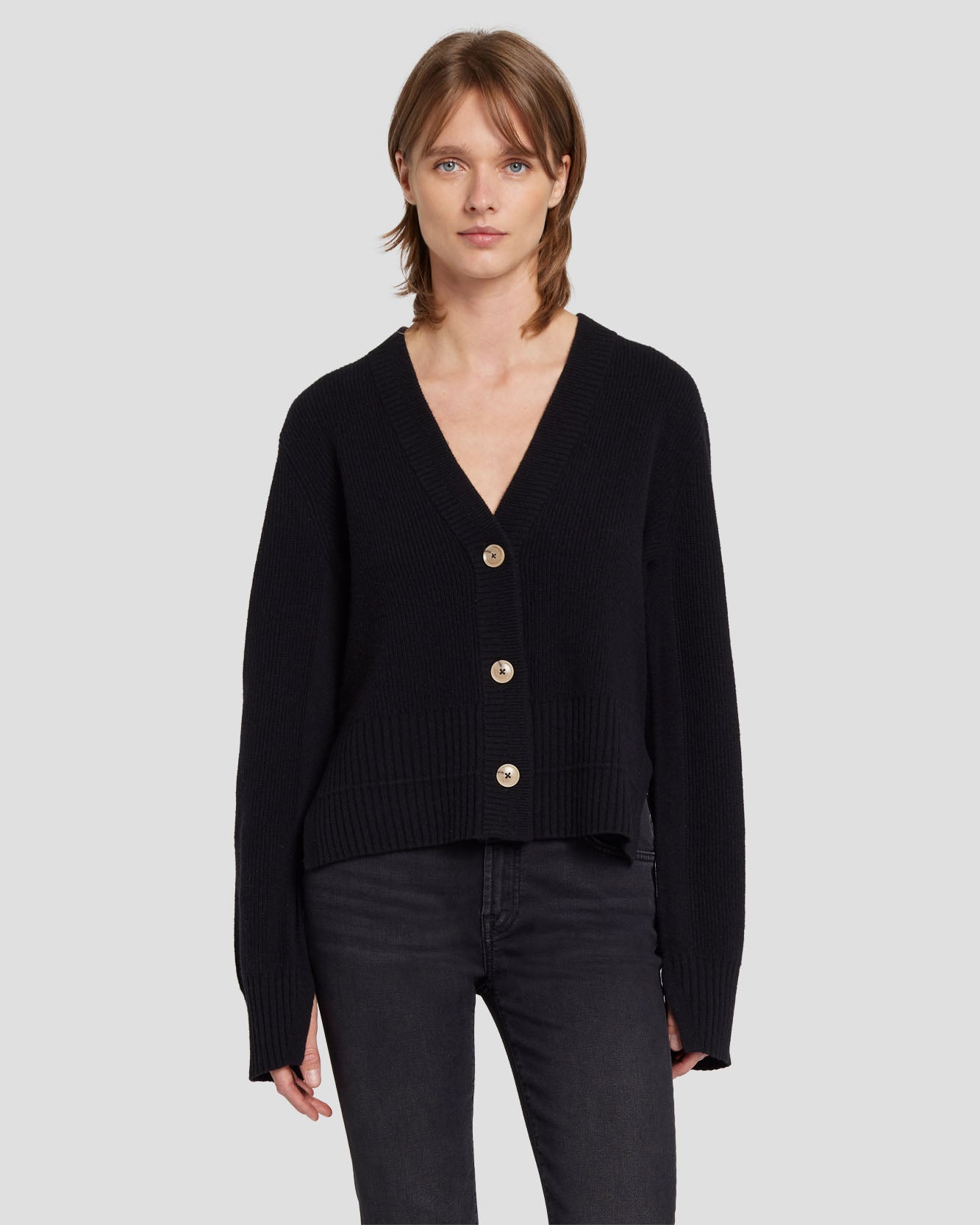 Cashmere Cardigan in Black