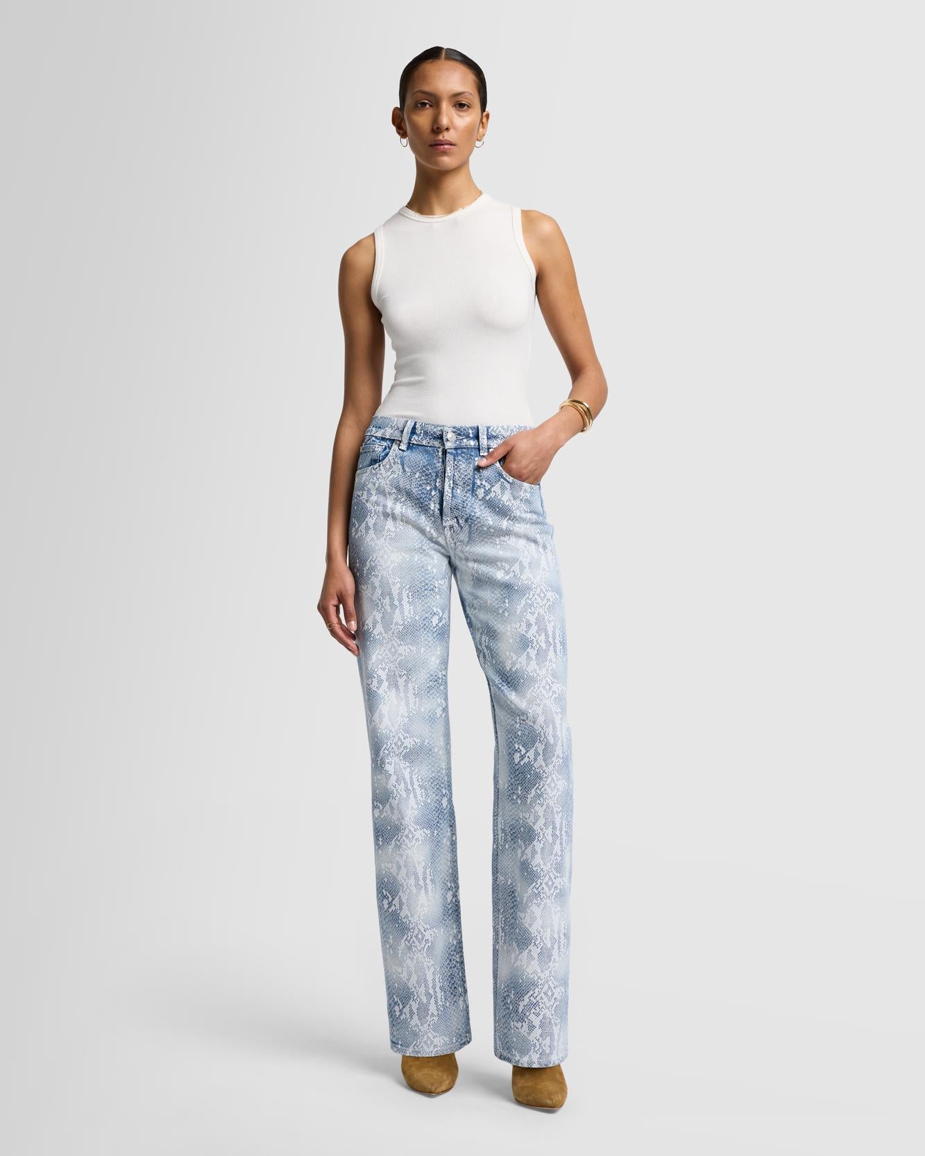 MANKIND Coated Tess Trouser in Cobra