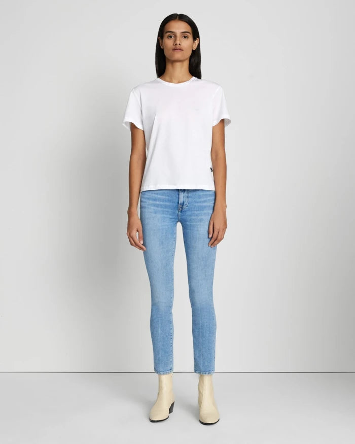 Scoop Neck Tee in White