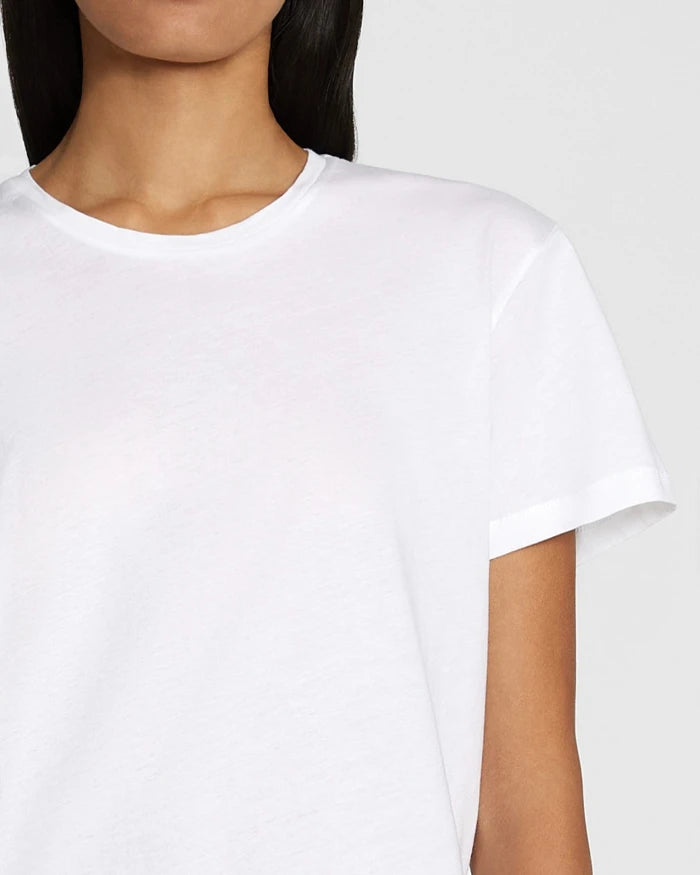Scoop Neck Tee in White