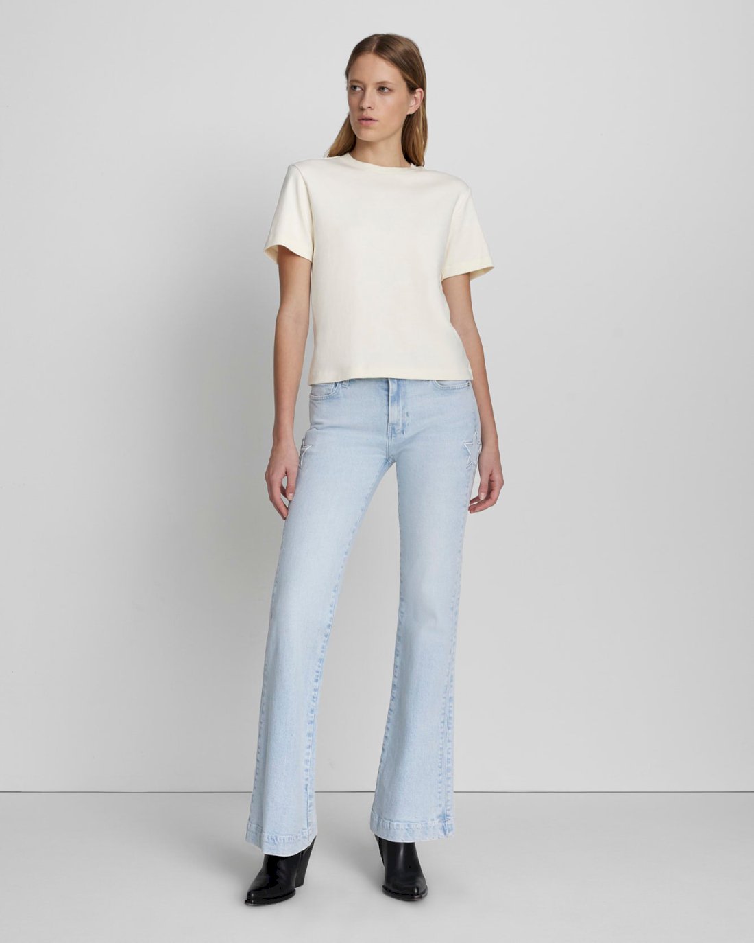 Everyday Crew Neck Tee in Antique White
