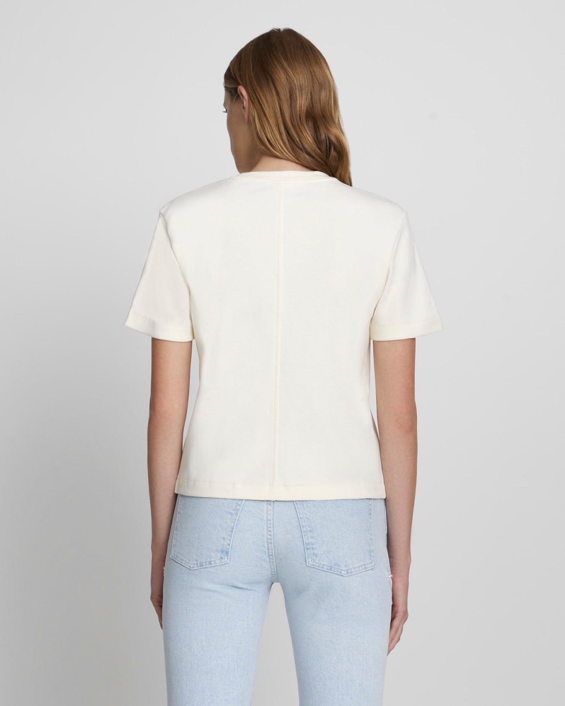 Everyday Crew Neck Tee in Antique White