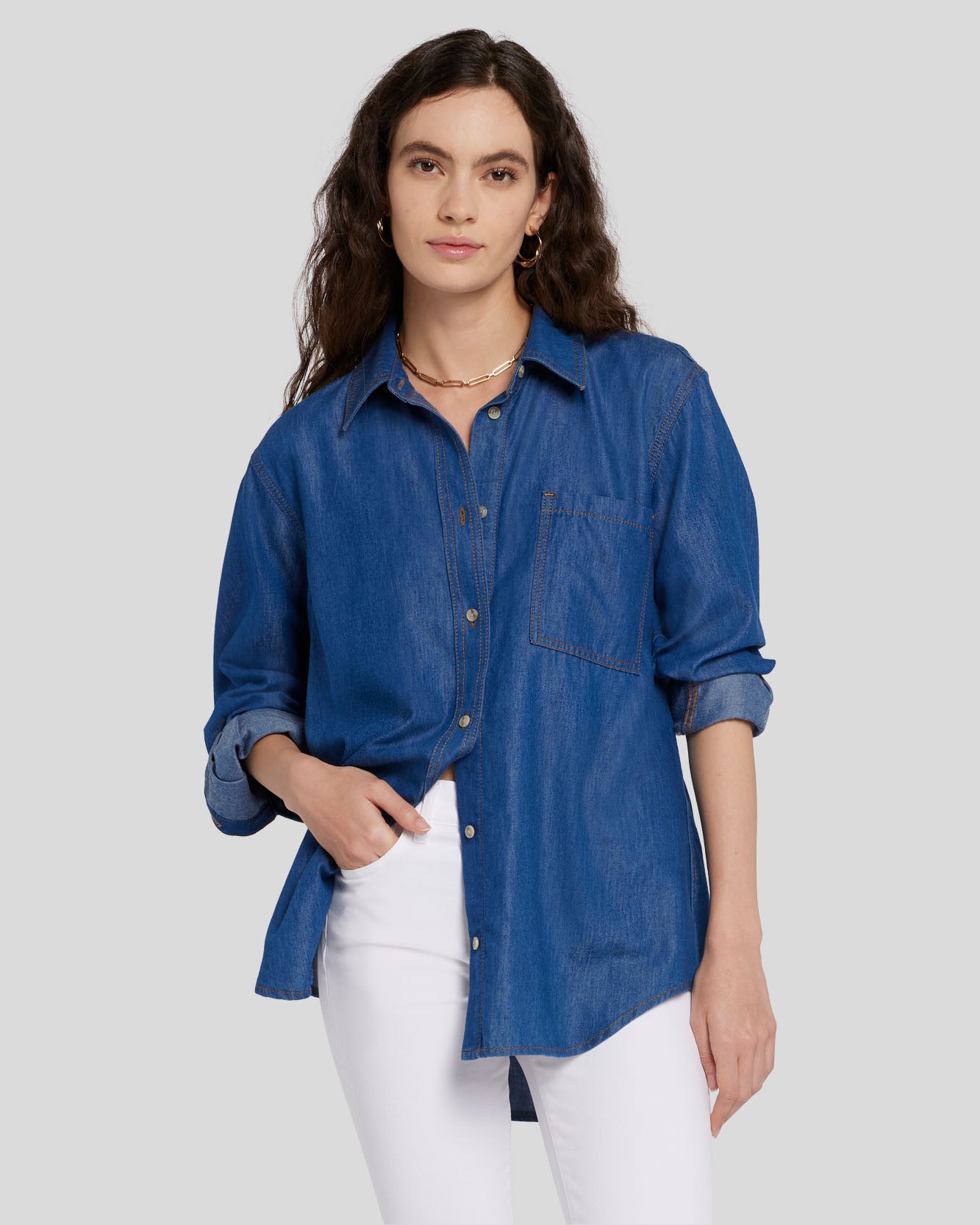 Denim Shirt in Olivia