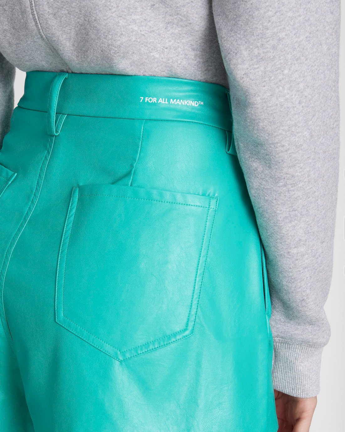 Faux Leather Tailored Short in Atlantis