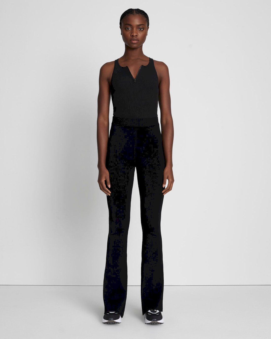 High Rise Ribbed Bootcut in Black