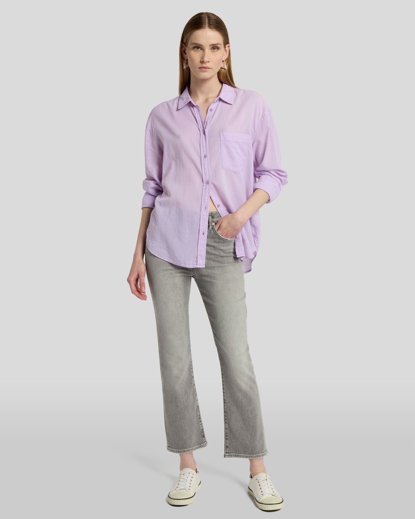 Luxe Vintage High Waist Slim Kick in Imprint
