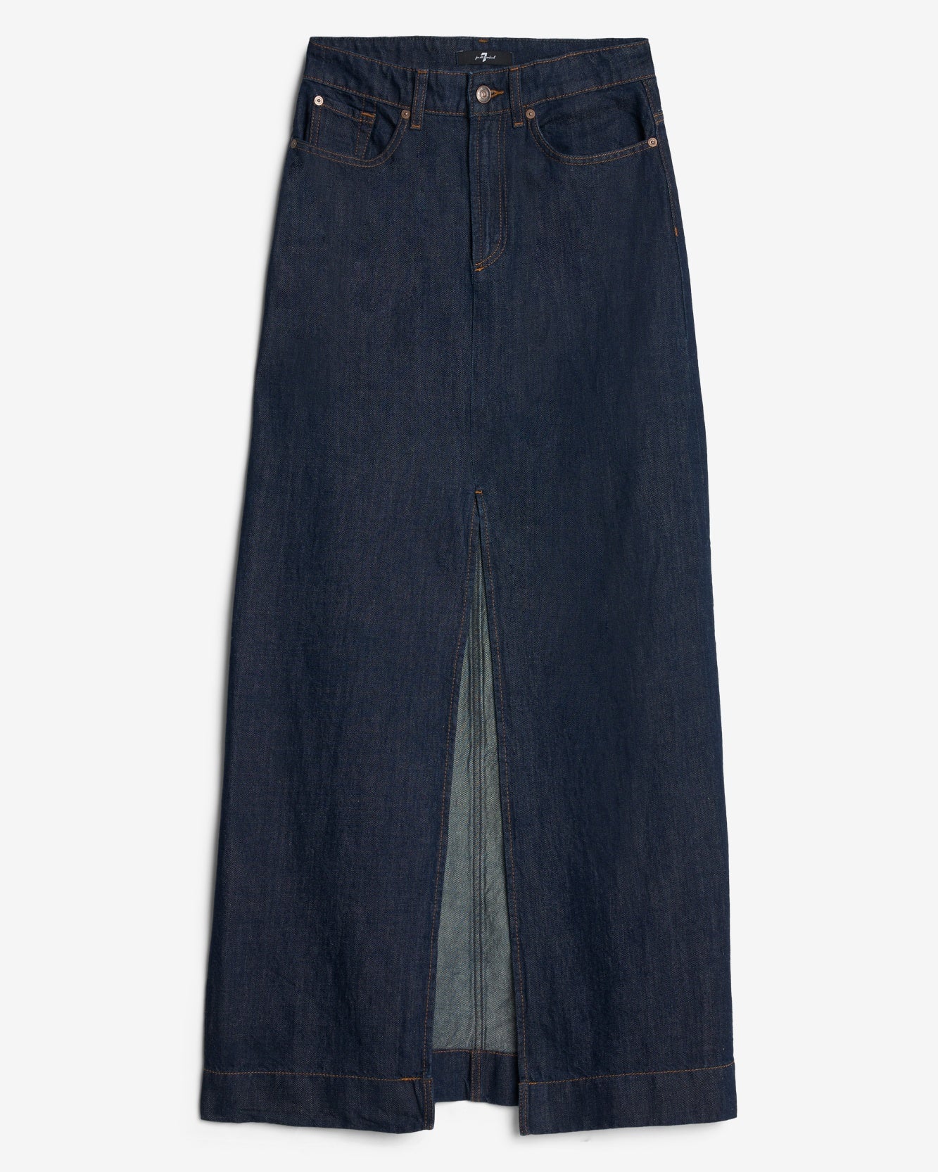 Indigo Linen Calla Skirt in Blueberry