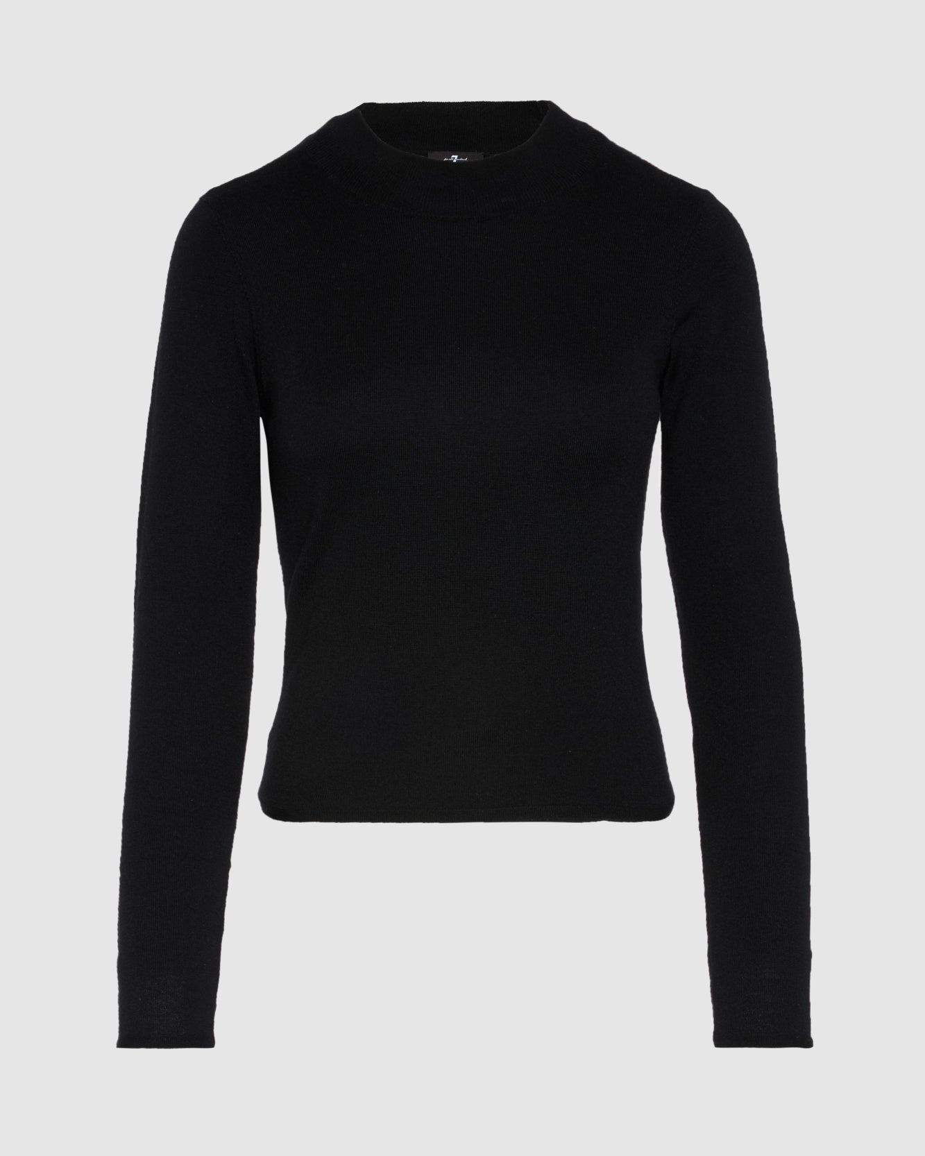 Cashmere Mock Neck Sweater in Black