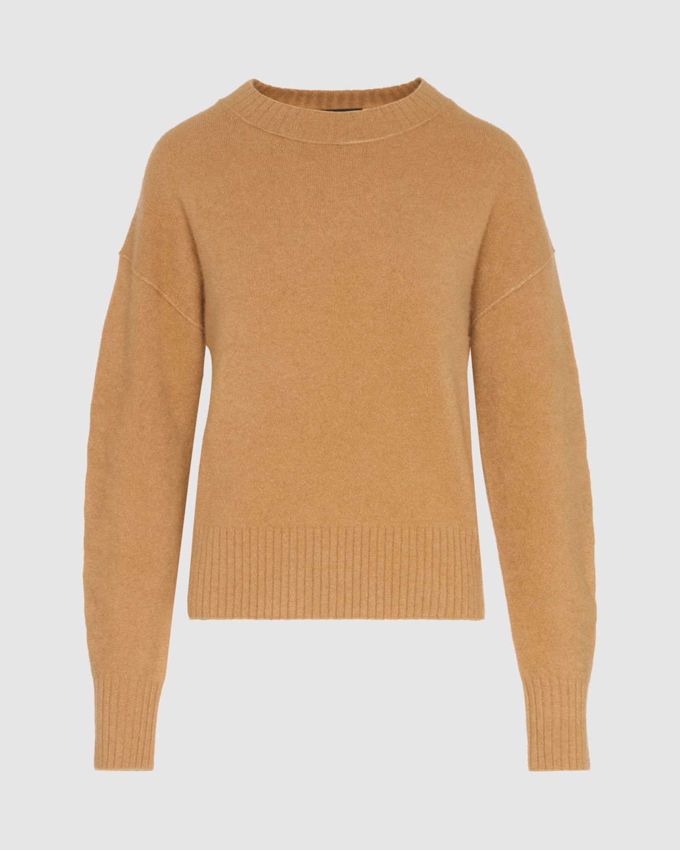 Cashmere Blend Crewneck Sweater in Porcini