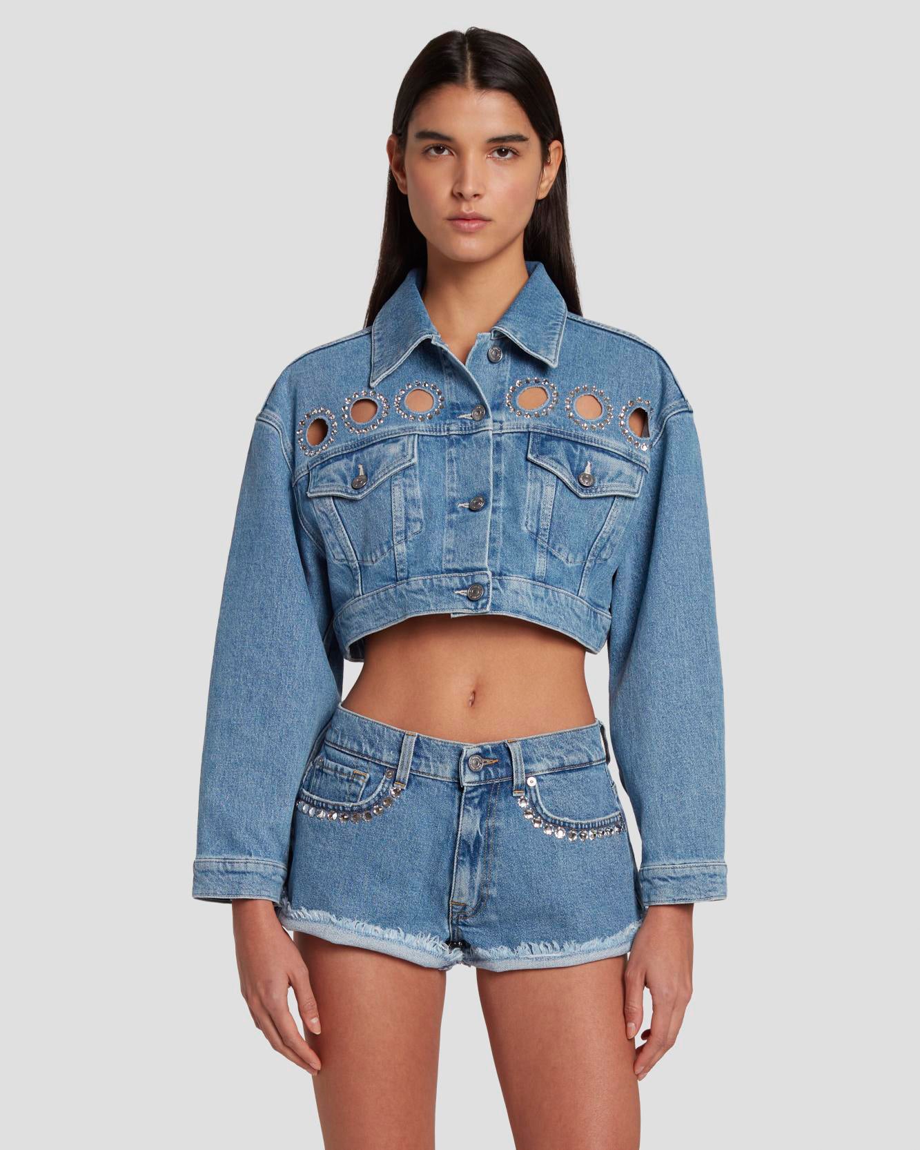 7FAM X ADR Cropped Jacket in Babe