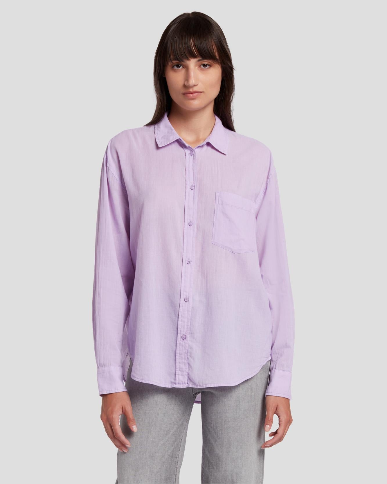 Classic Button Up Shirt in Lavender