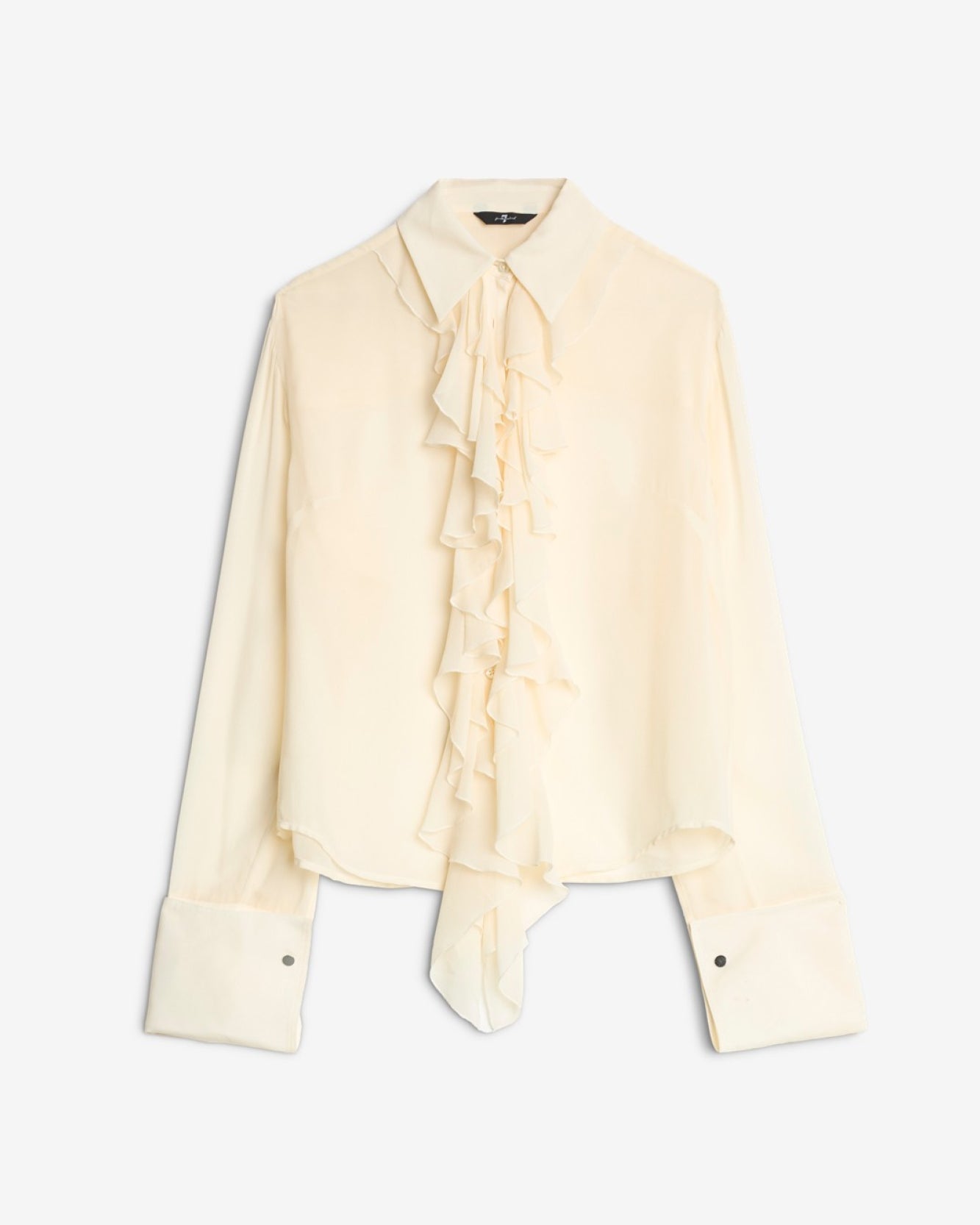Silk Ruffle Shirt in Solitary Star
