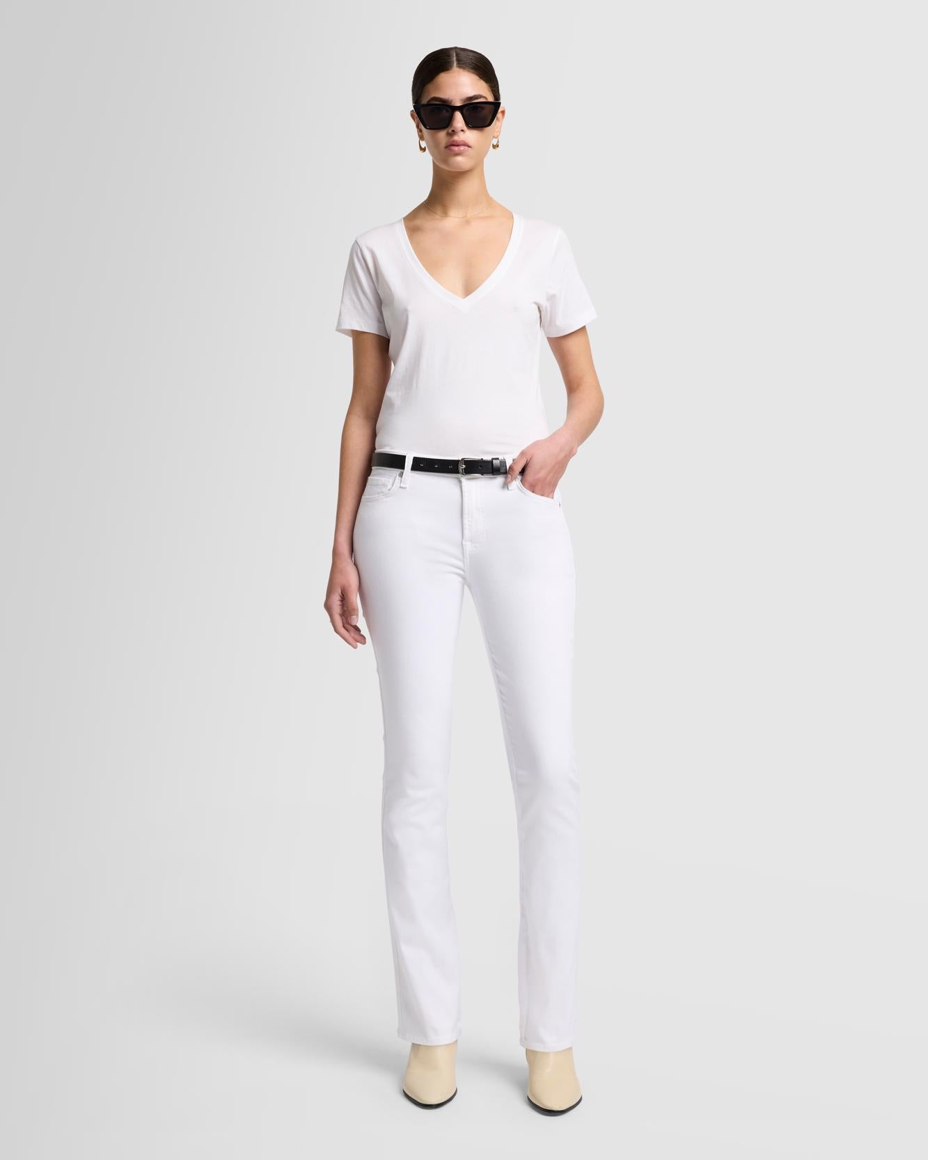 Slim Illusion Kimmie Straight in Luxe White