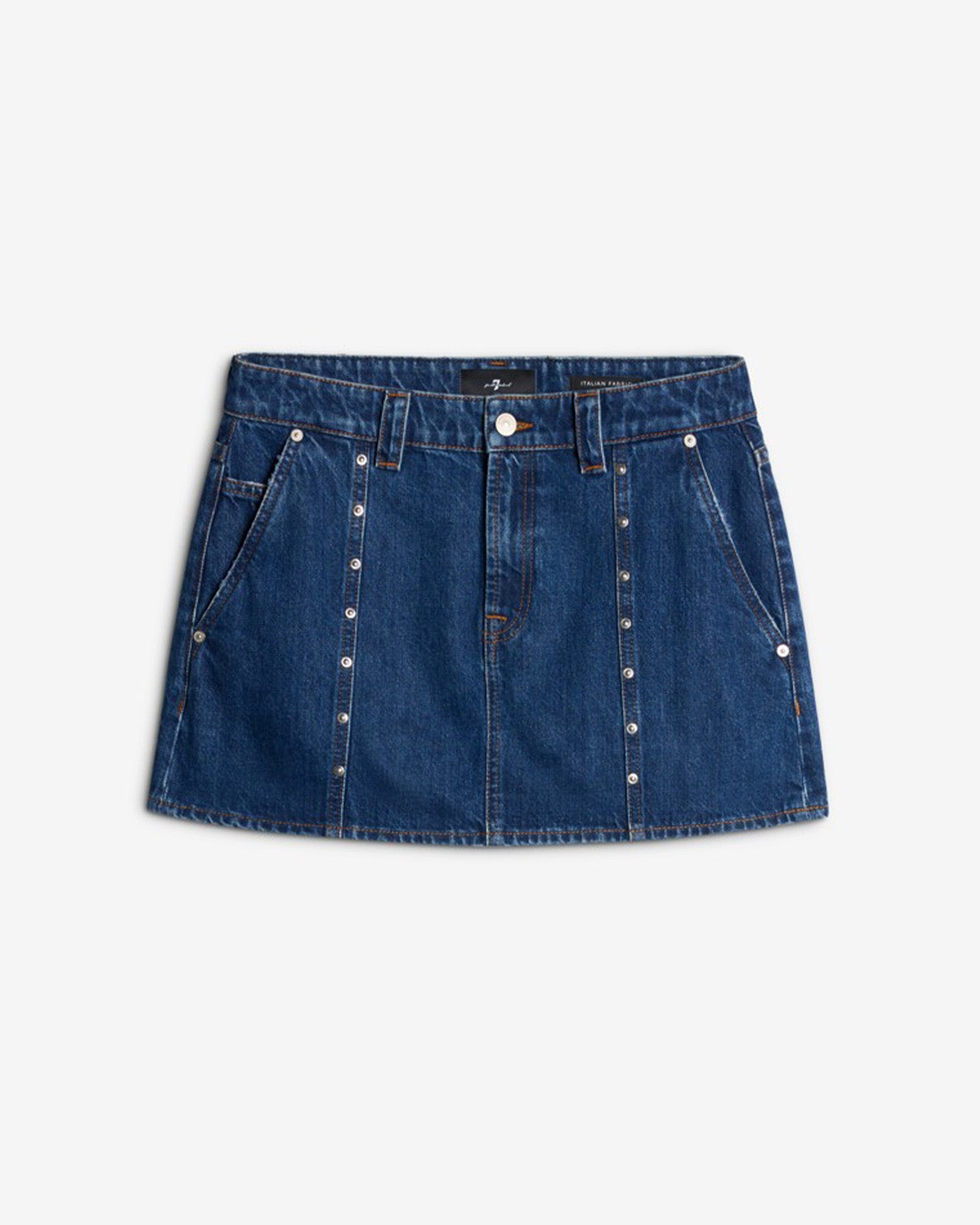 MANKIND Milly Studded Mini Skirt in Le Blue