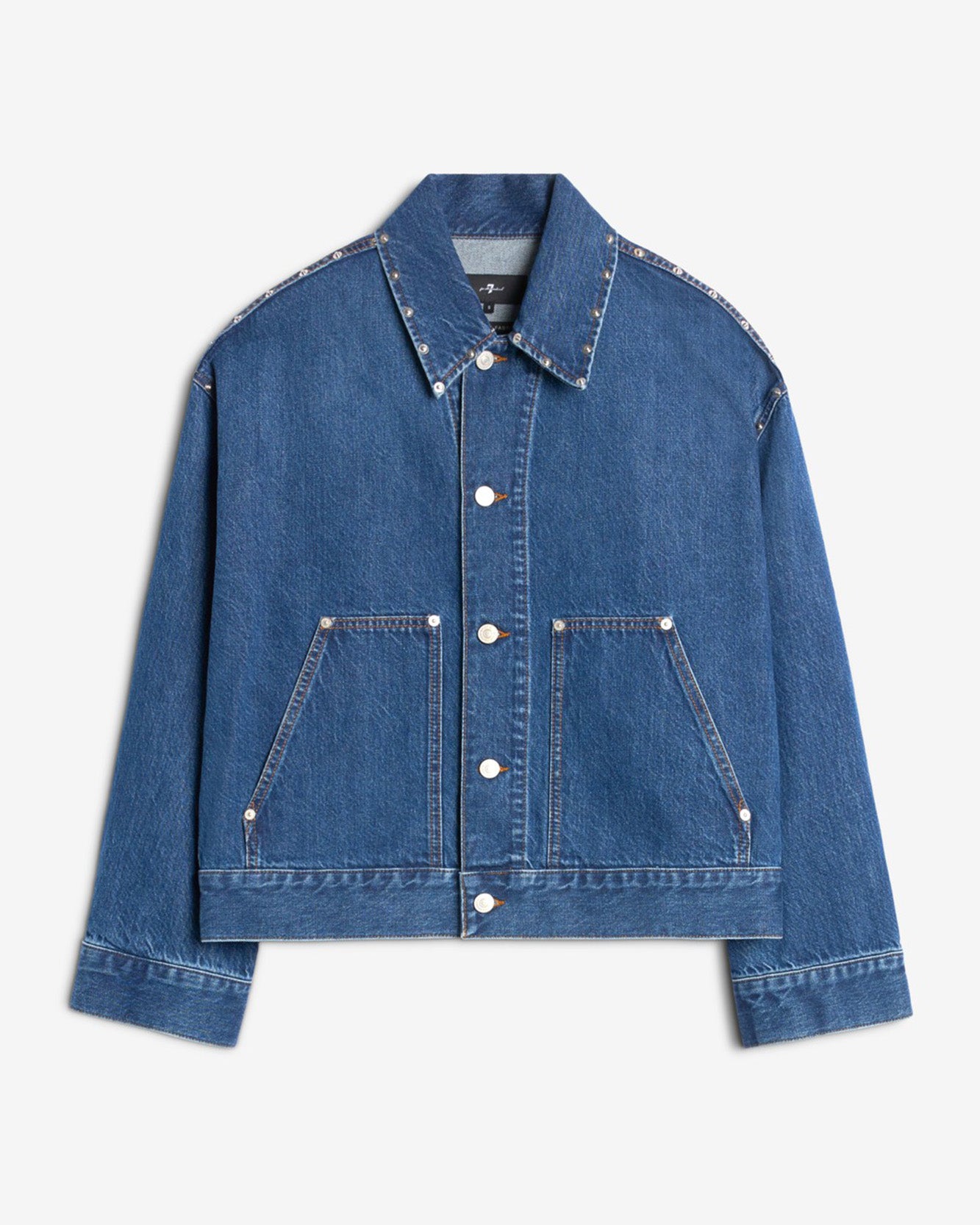 MANKIND Cropped Carpenter Jacket in Le Blue