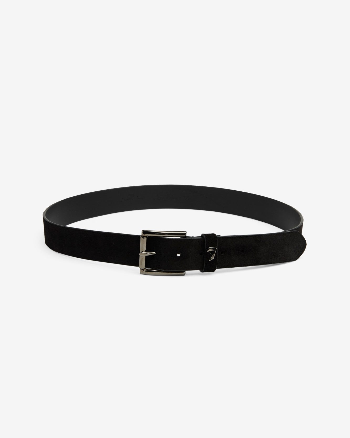 Classic Italian Suede Belt in Black