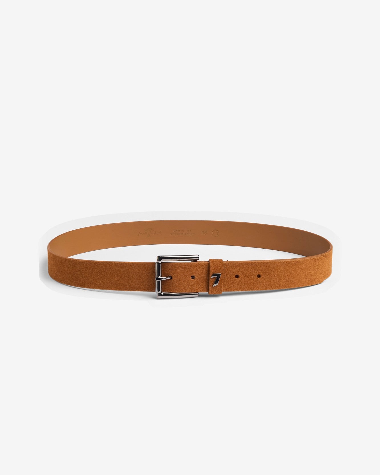 Classic Italian Suede Belt in Tobacco