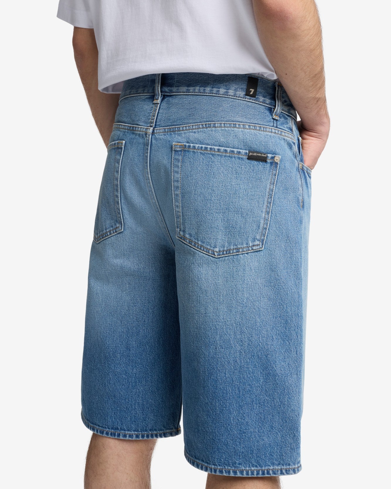 Wide Leg Denim Short in Mason