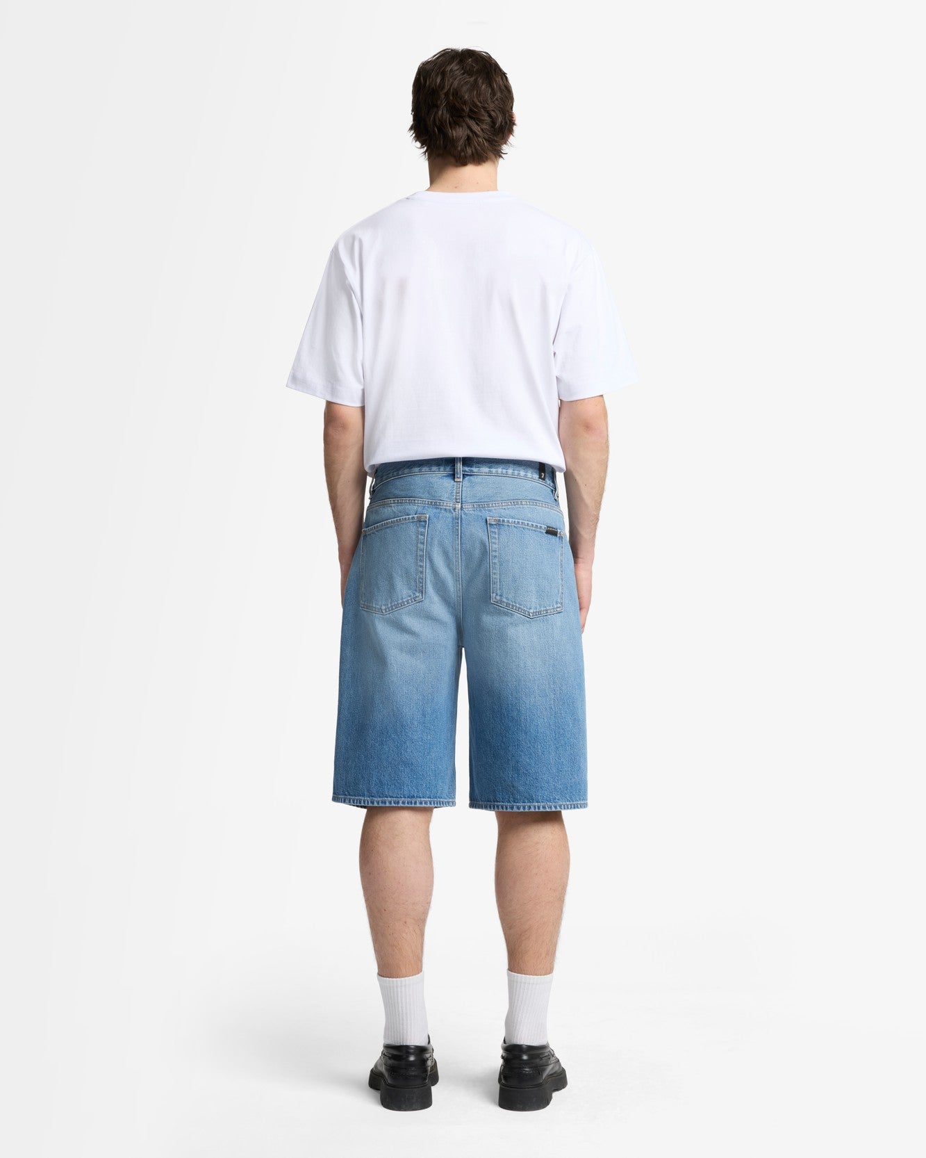 Wide Leg Denim Short in Mason