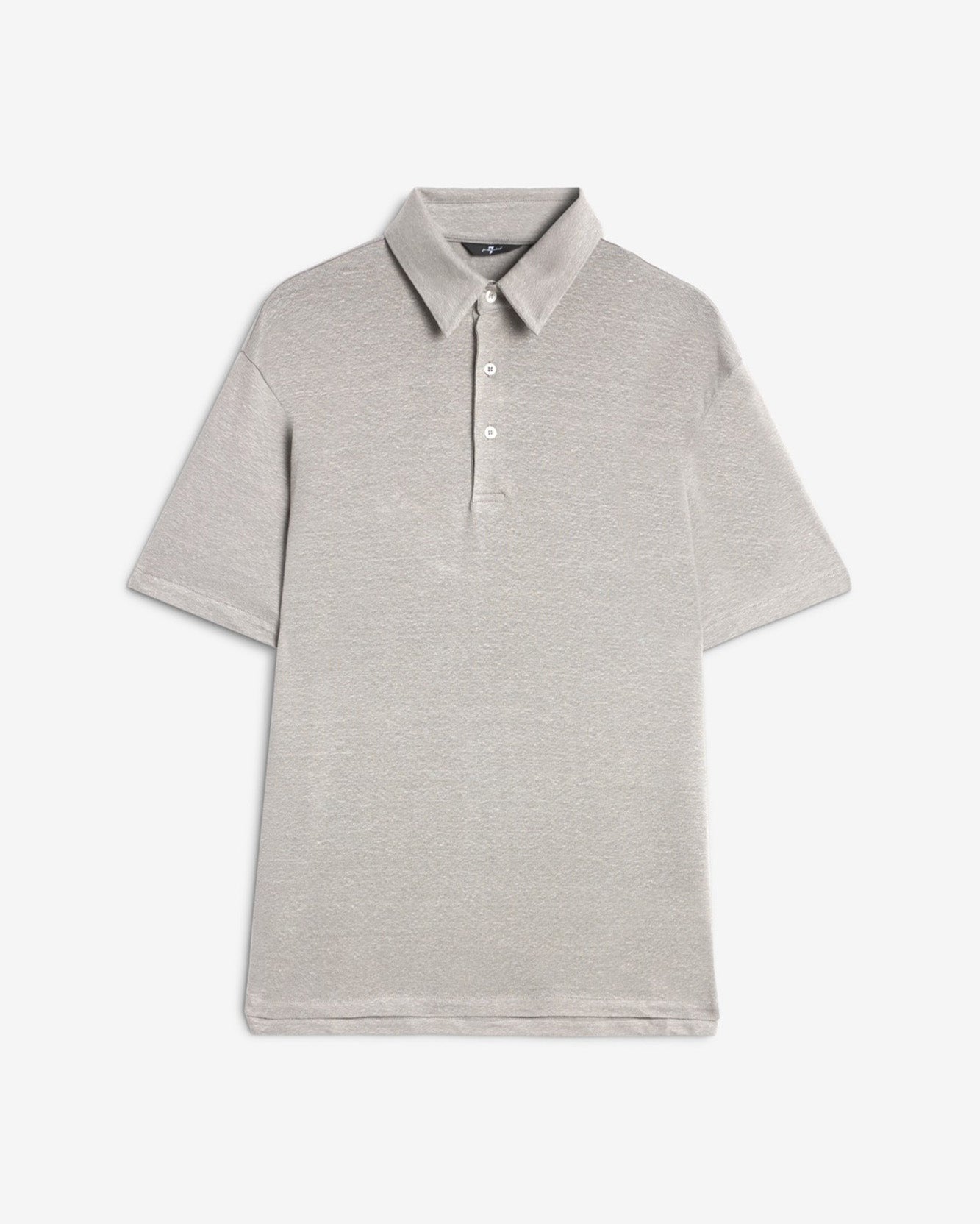 Linen Polo in Steel Grey
