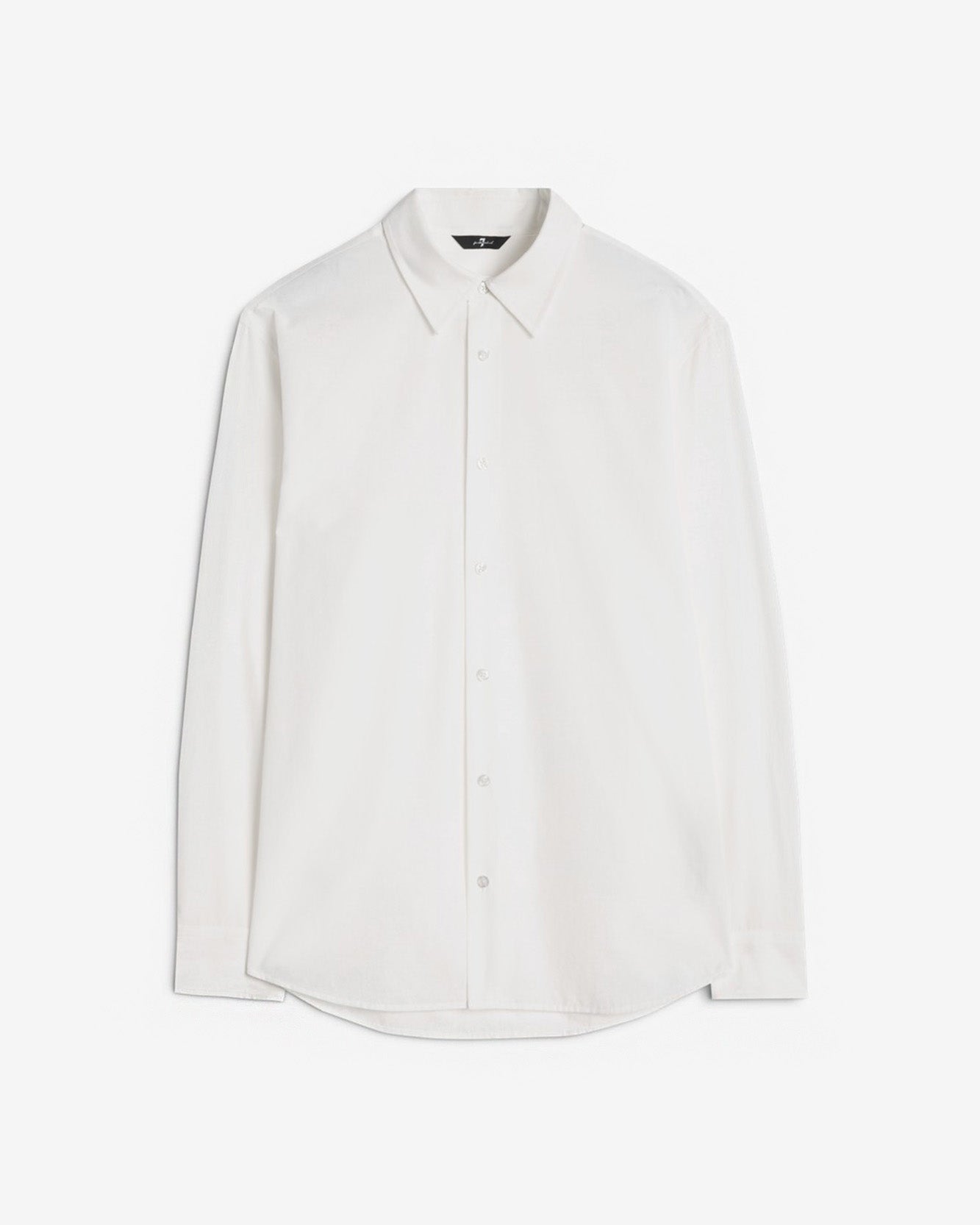 Long Sleeve Poplin Shirt in White