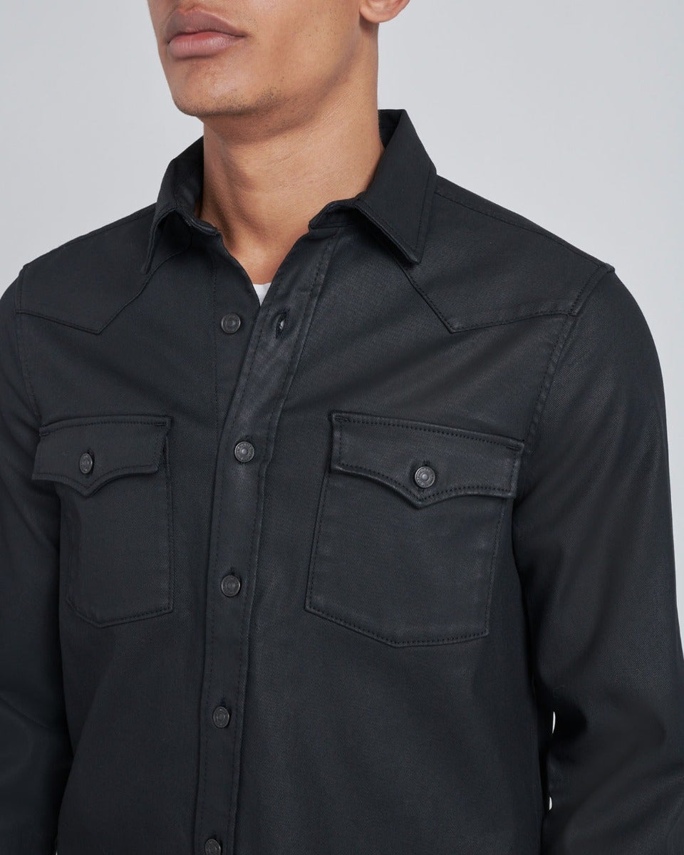 Coated Shirt in Black