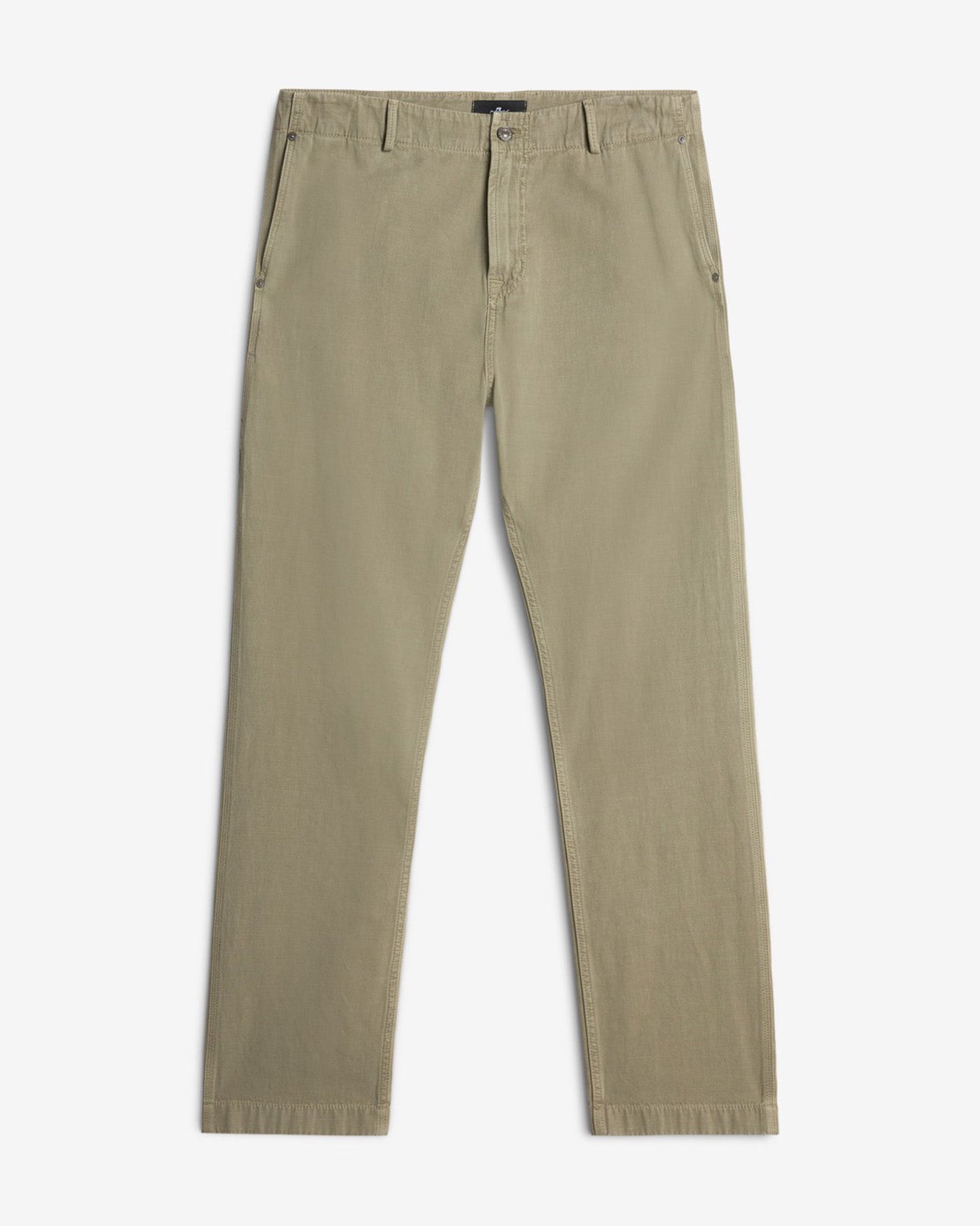 Linen Blend Carpenter Chino in Olive