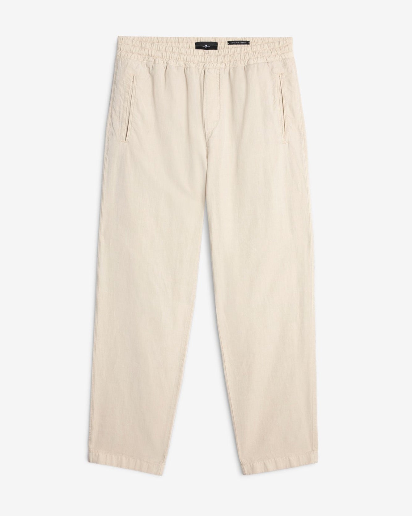 Linen Blend Jogger Pant in Bone