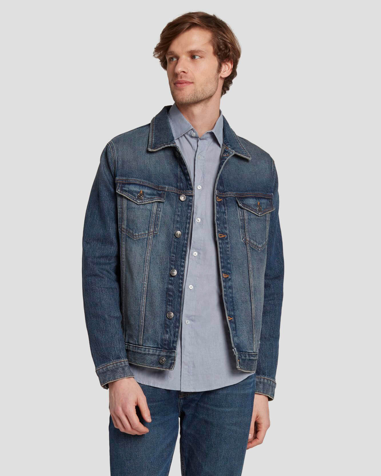 Perfect Trucker Jacket in Depart