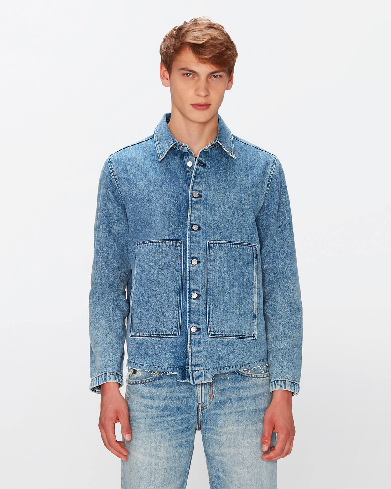 Workwear Overshirt in Vintage Blue