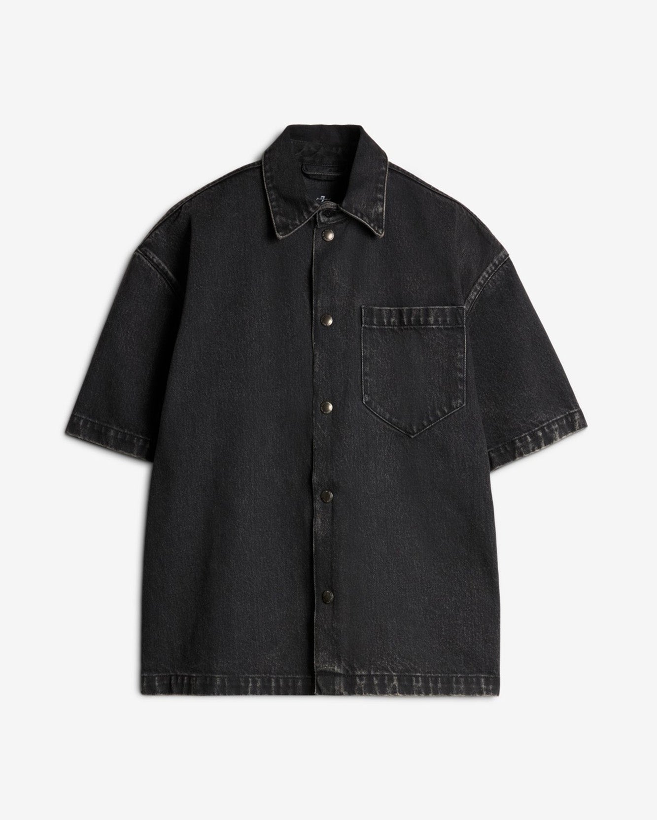 Denim Camp Shirt in Caviar
