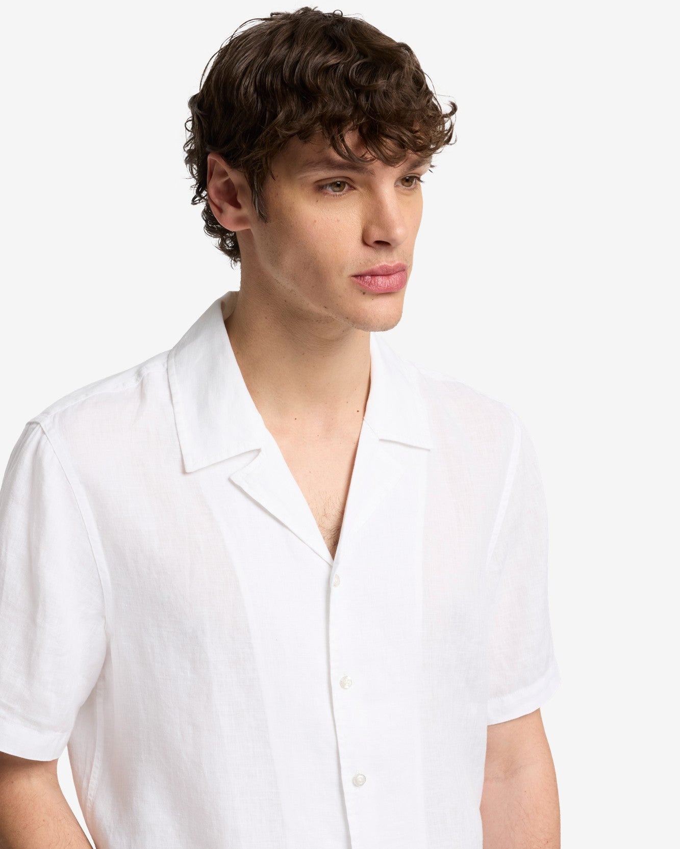 Linen Camp Shirt in White
