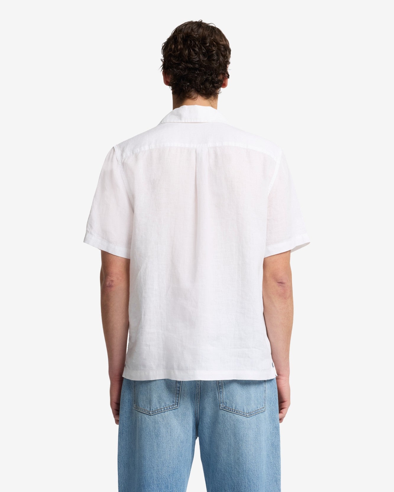 Linen Camp Shirt in White