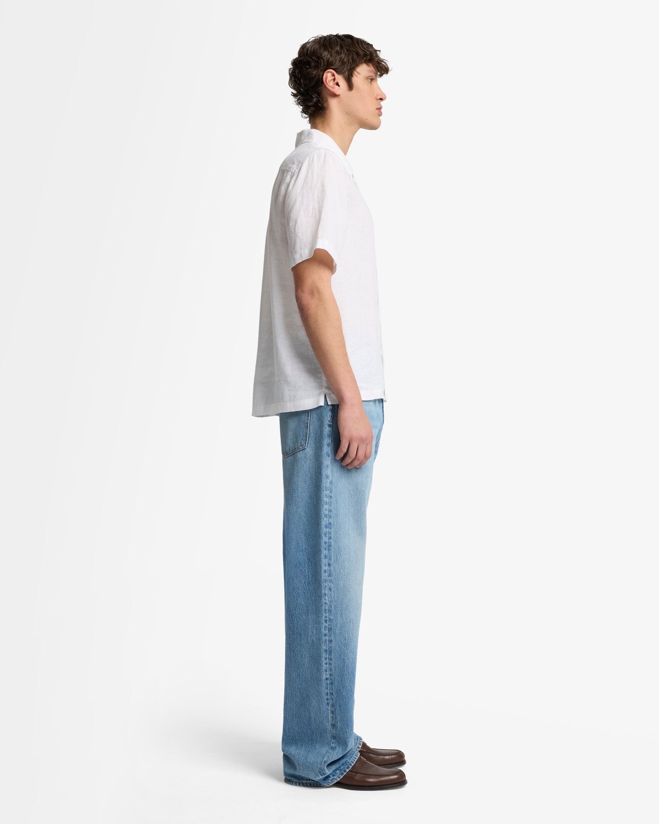 Linen Camp Shirt in White