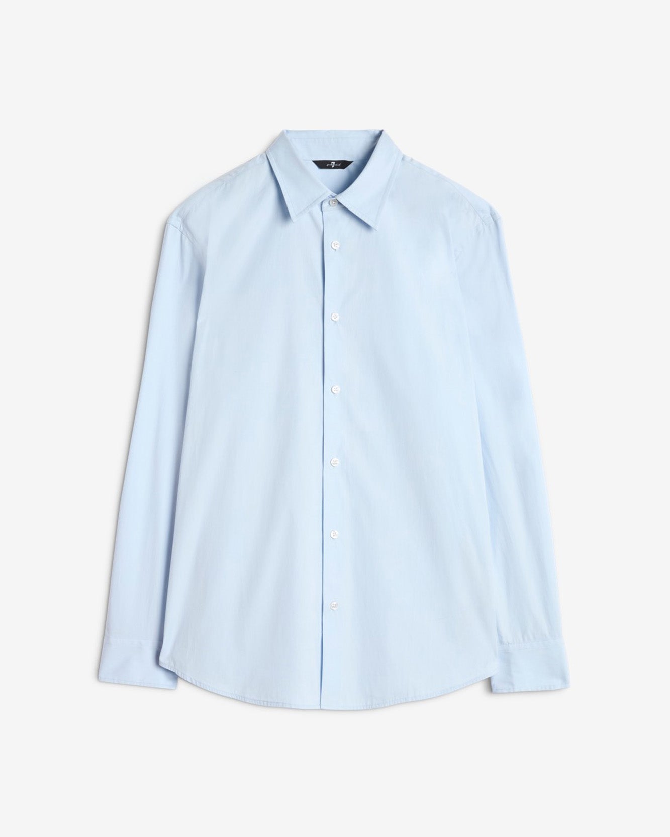 Long Sleeve Poplin Shirt in Sky Blue