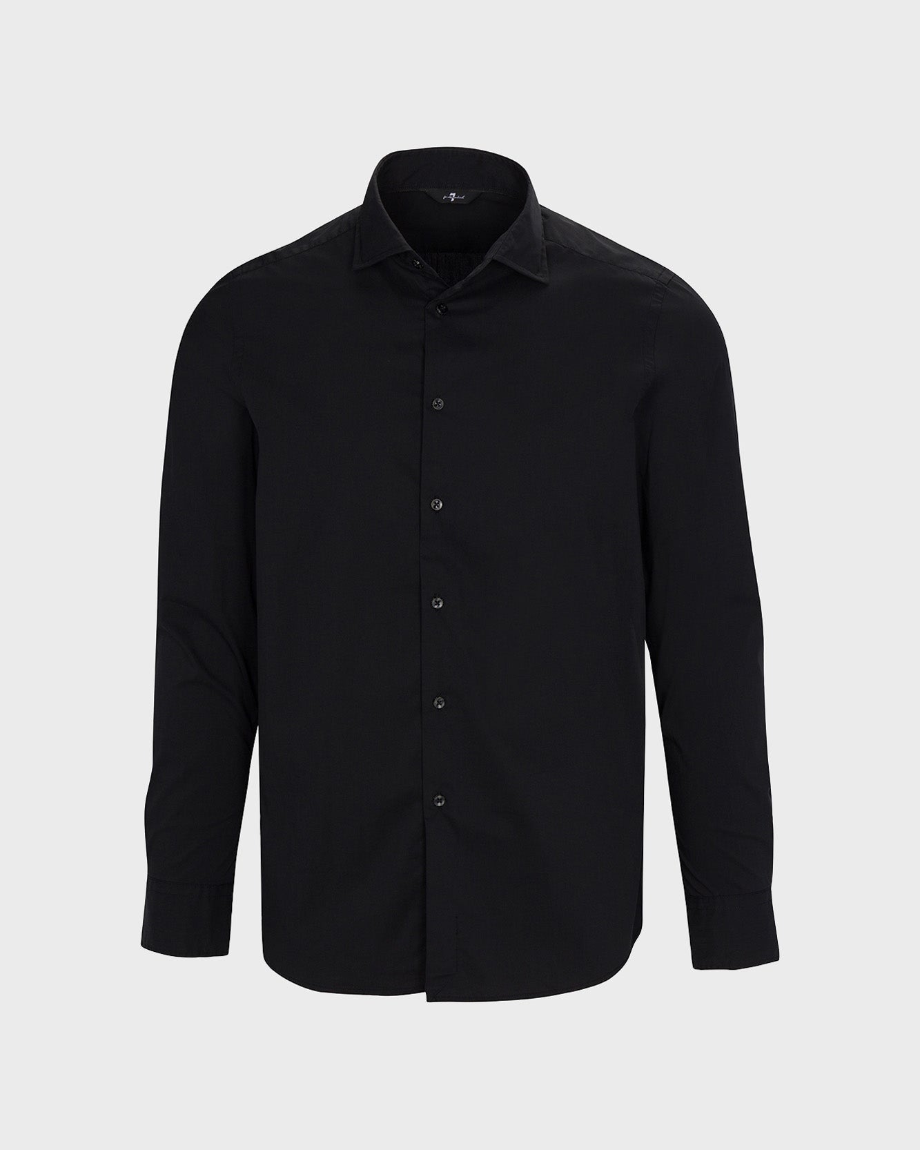 Long Sleeve Poplin Shirt in Black