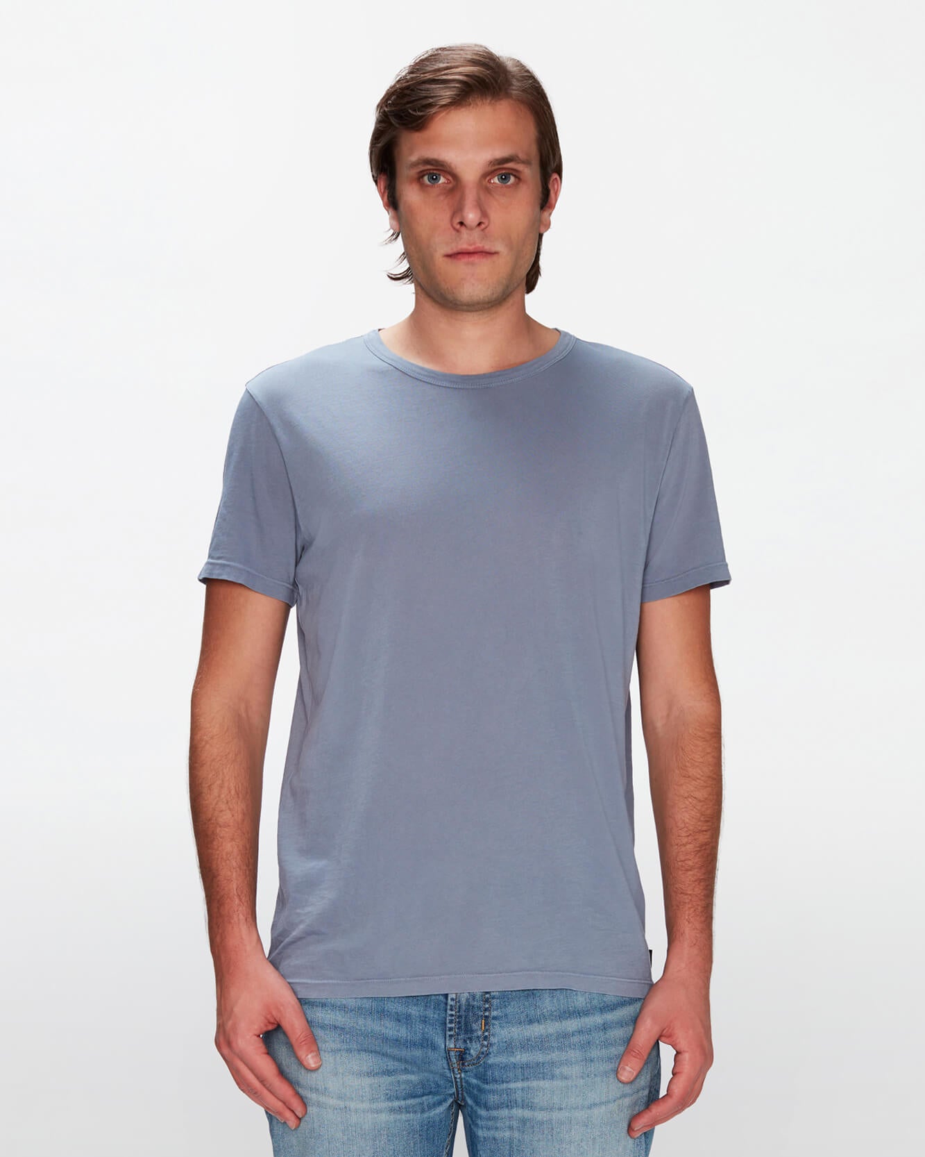 Featherweight Cotton Tee in French Blue