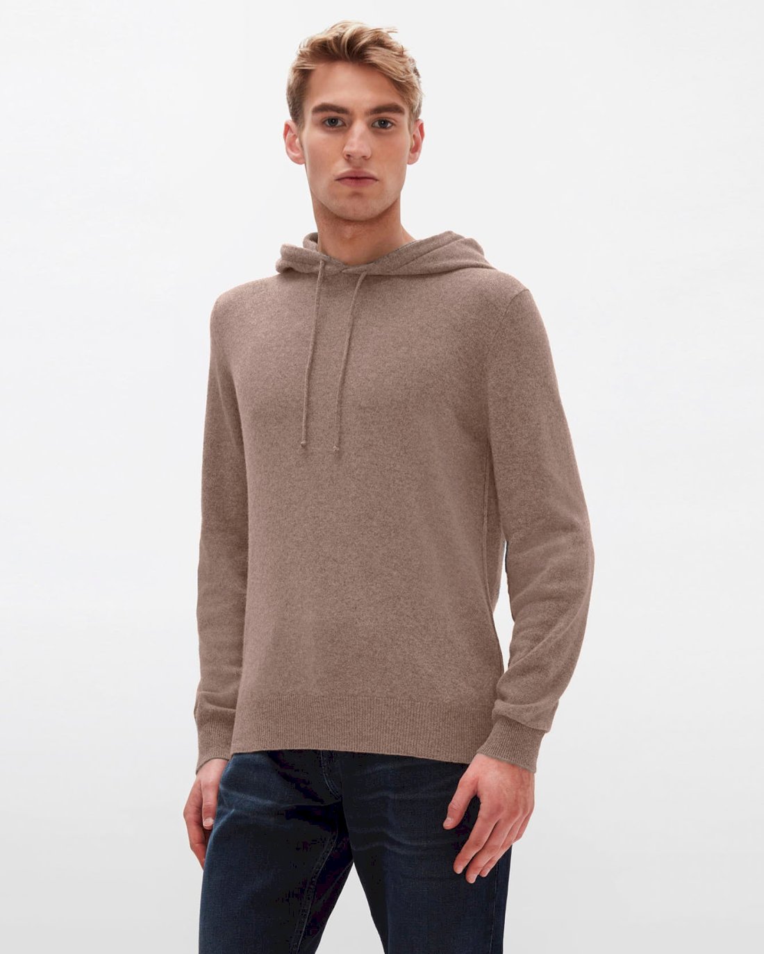 Cashmere Hoodie in Taupe