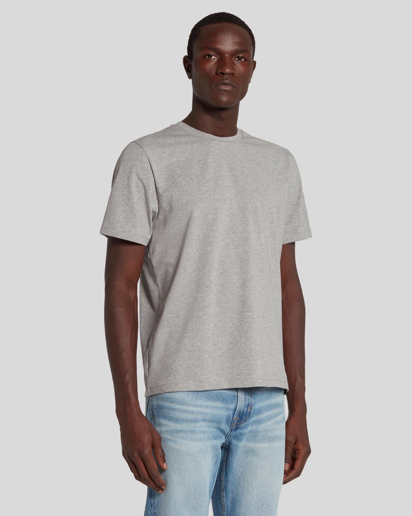Luxe Performance Tee in Grey Melange