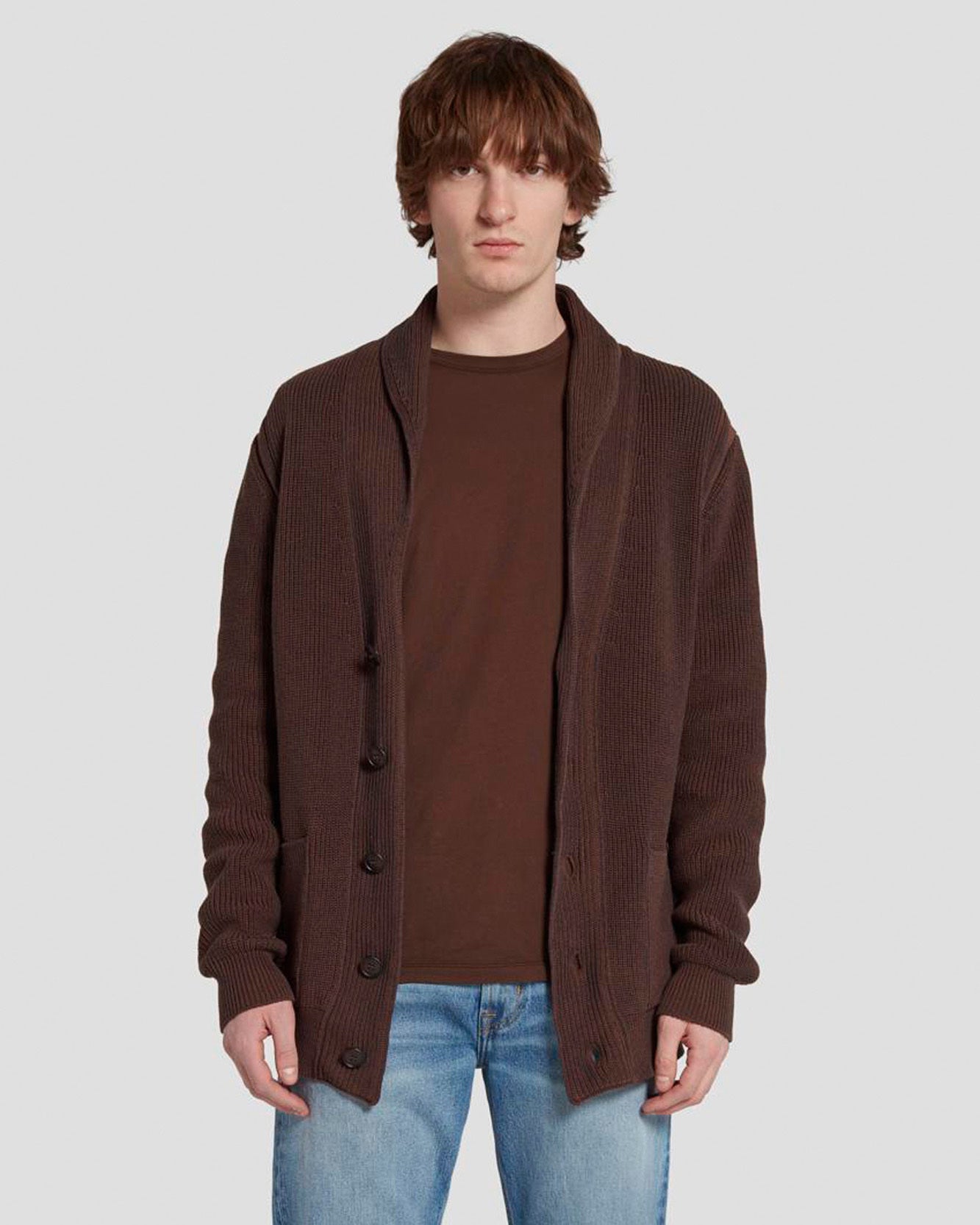 Shawl Cardigan in Chestnut