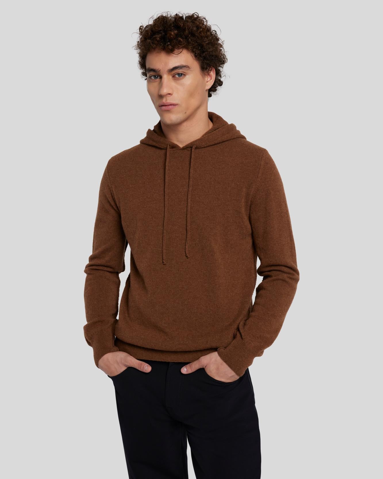 Cashmere Hoodie in Dapper Tan