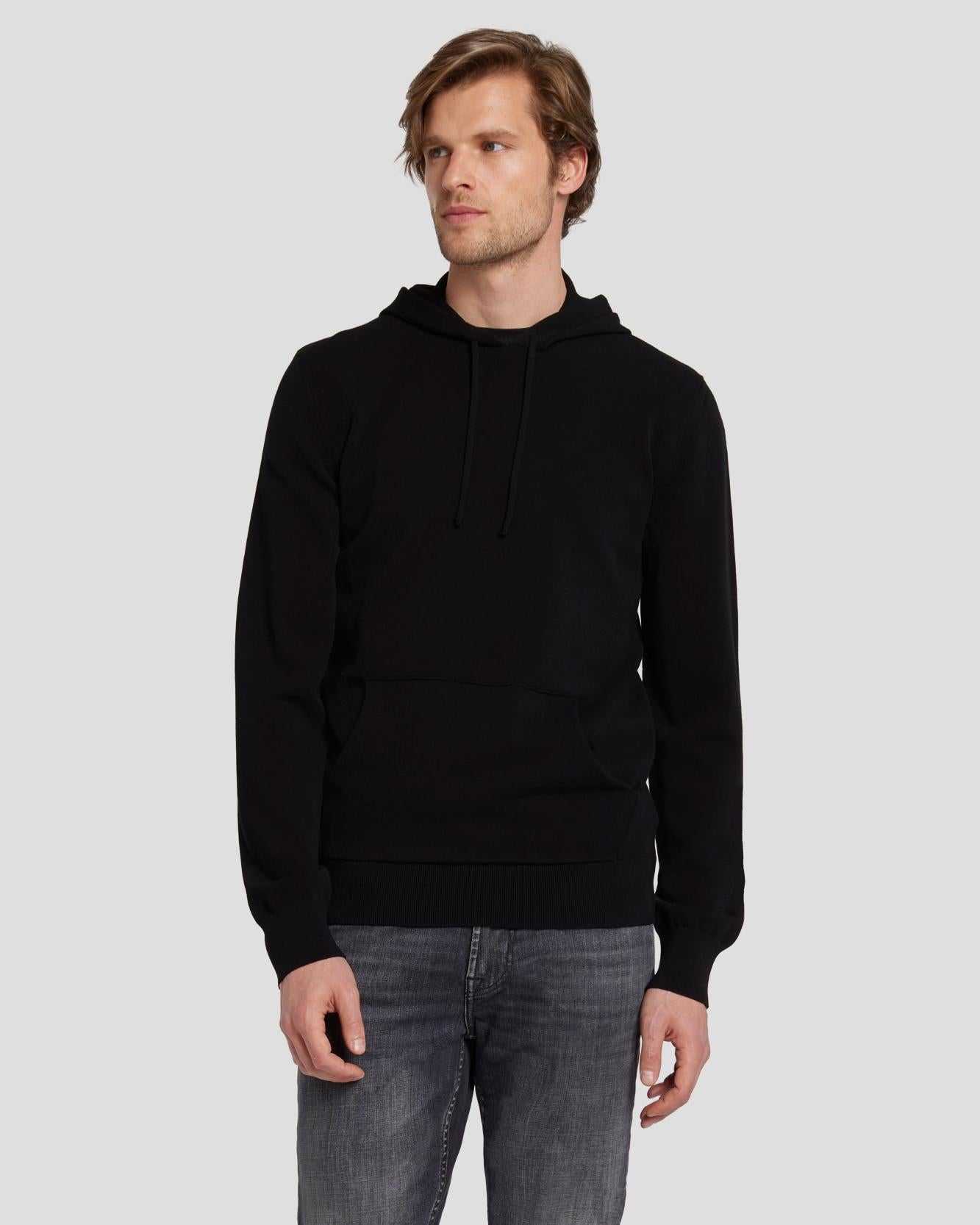 Dynamic Luxe Hoodie in Black