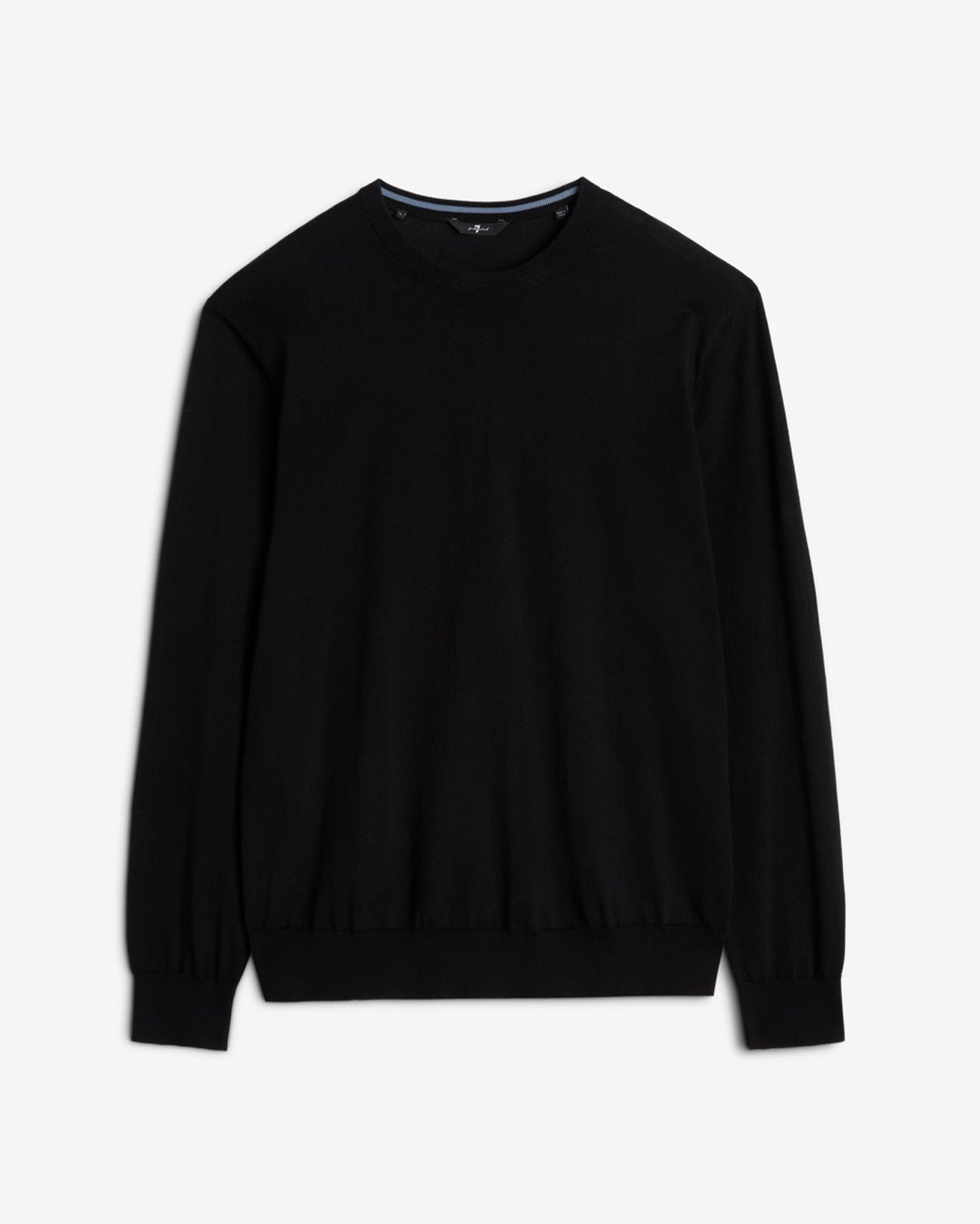 Classic Cotton Long Sleeve Sweater in Black