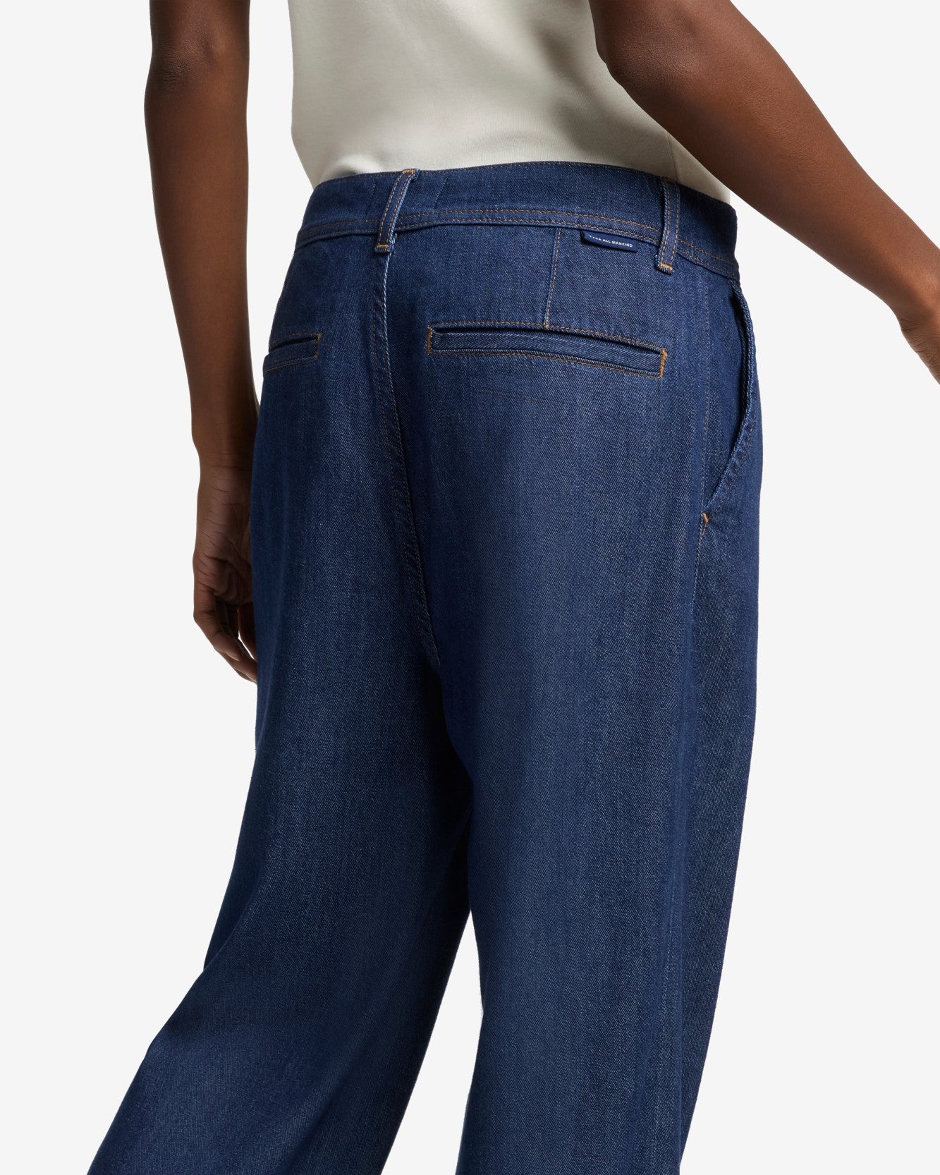 Weightless Pleated Denim Trouser in Halona